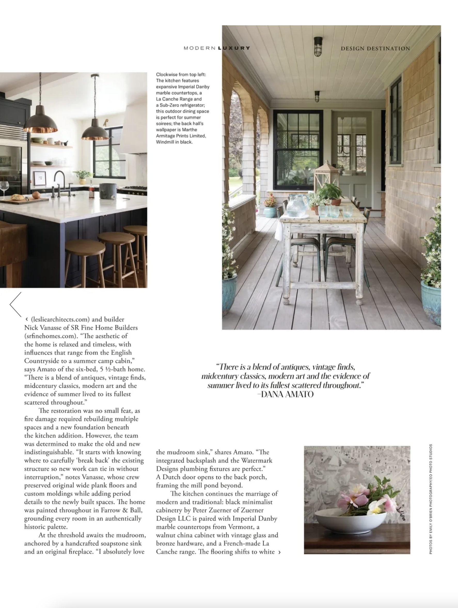 Modern Luxury Boston home, editorial feature