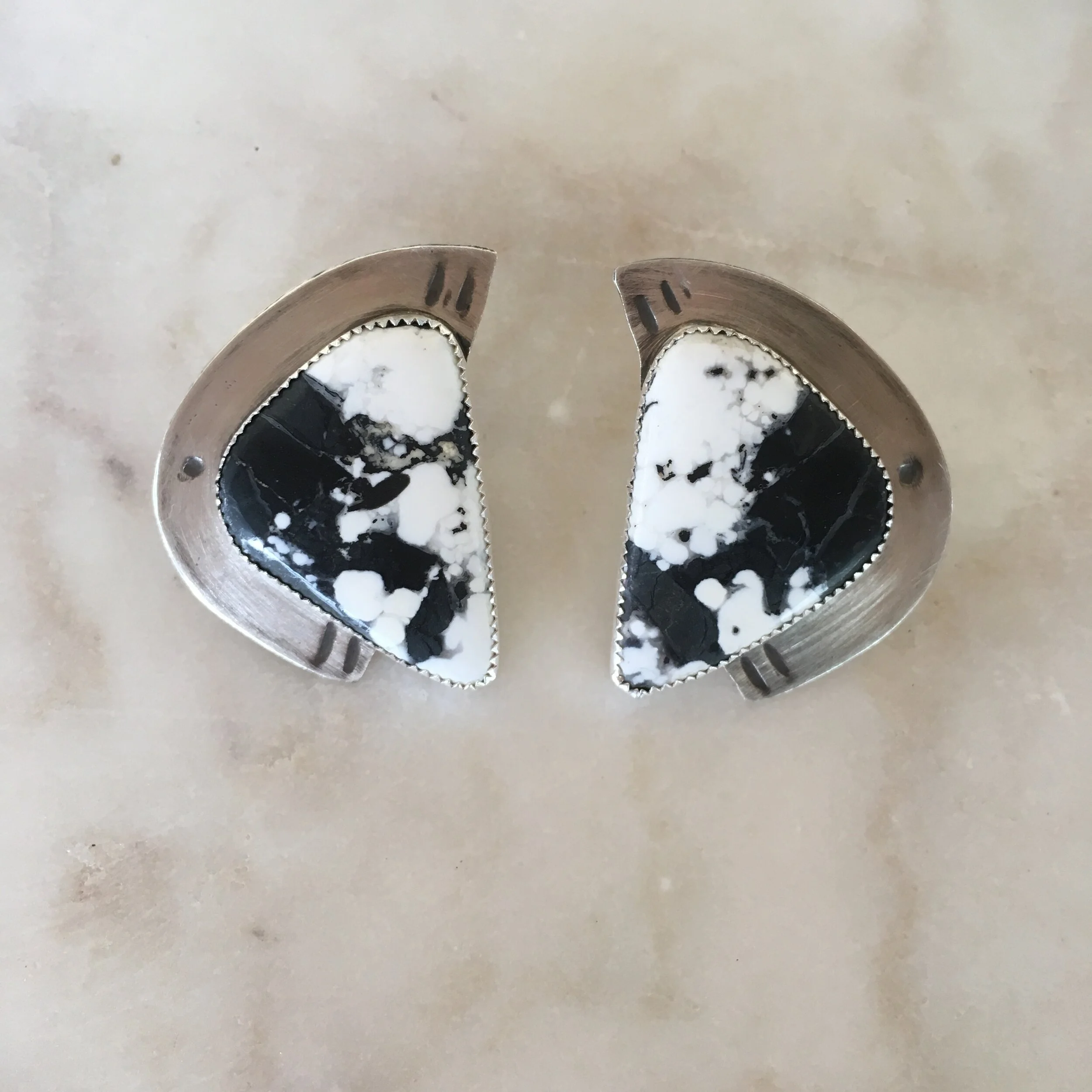 White Buffalo Norte Stud Earrings 