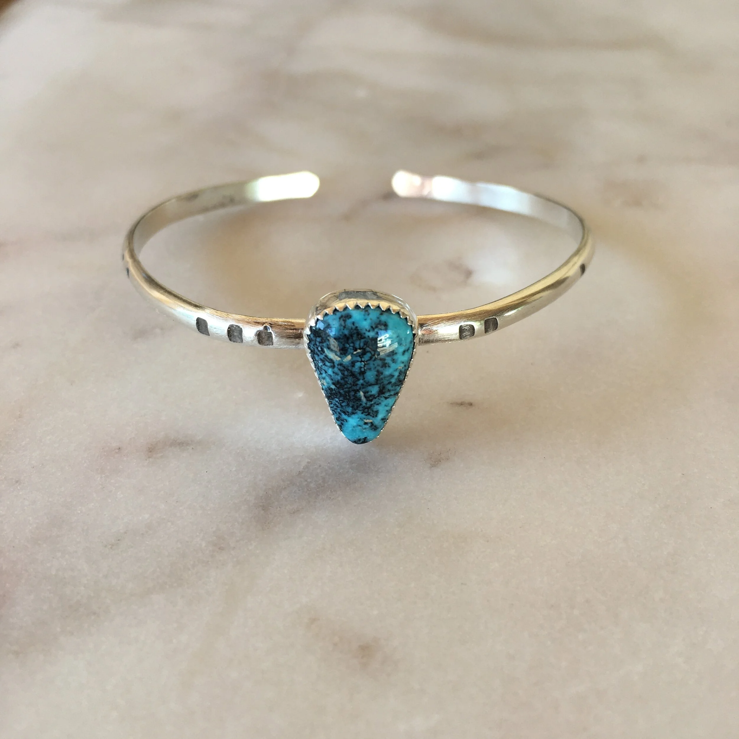 Sonoran Rose Turquoise Timelines Cuff 