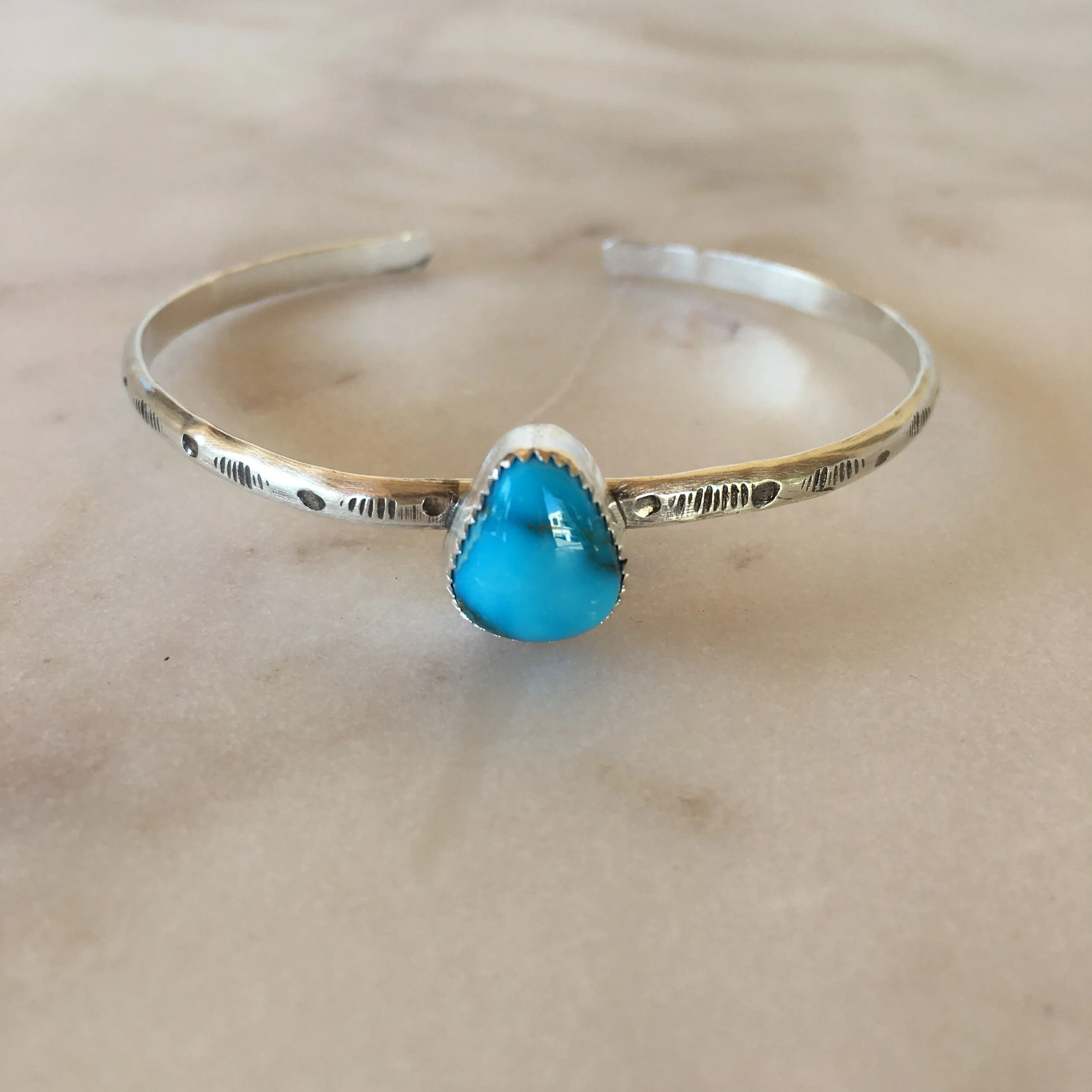 Sonoran Rose Turquoise Agave Cuff 