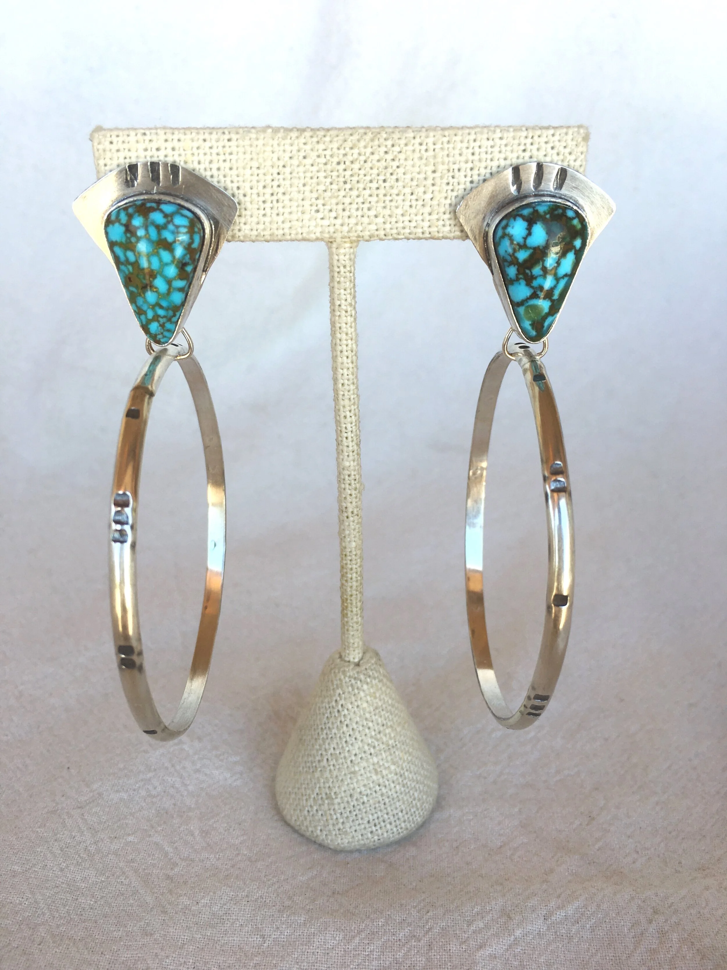 Kingman Turquoise Timelines Hoops 