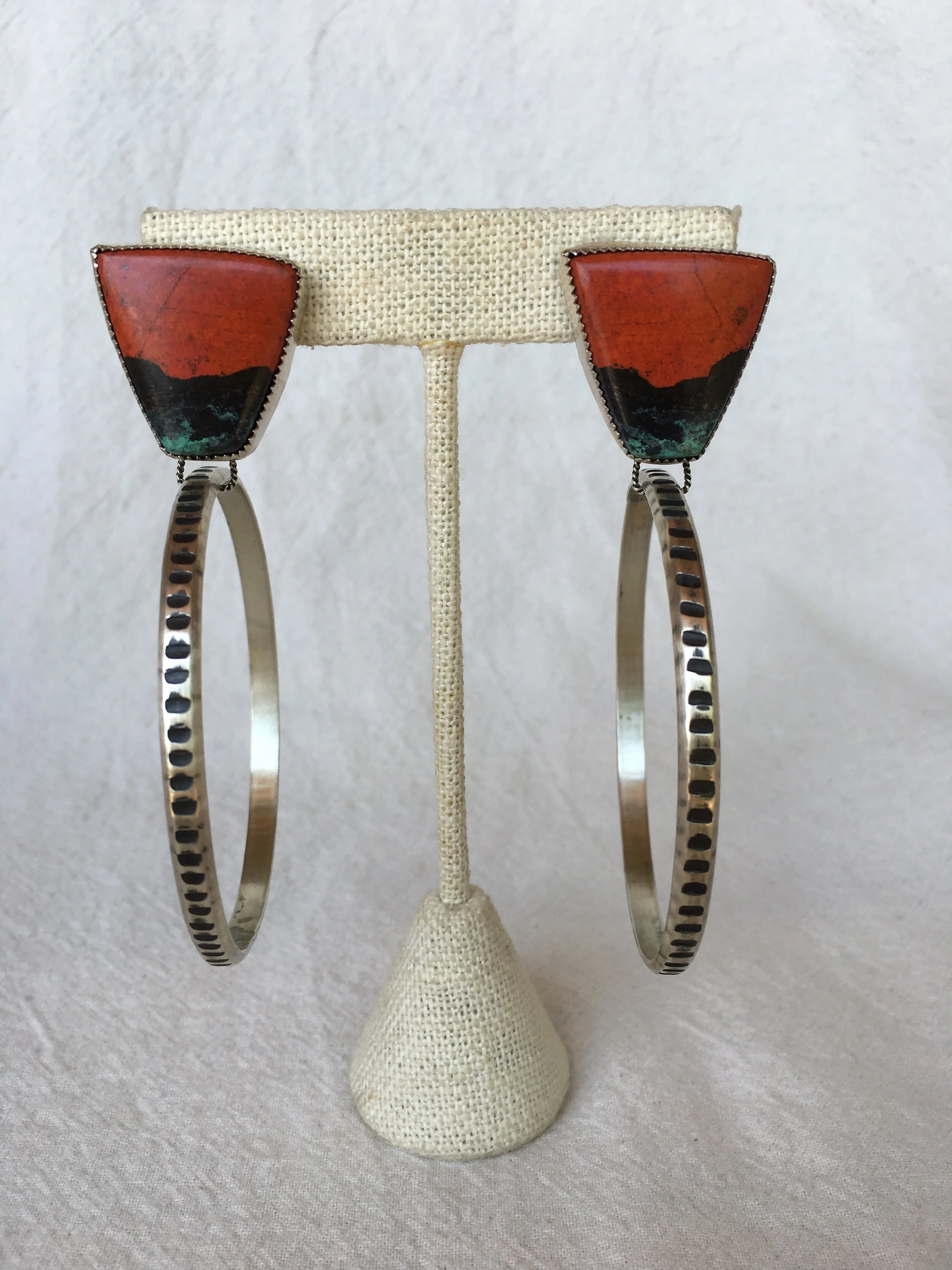 Sonoran Sunrise Snake Hoops 