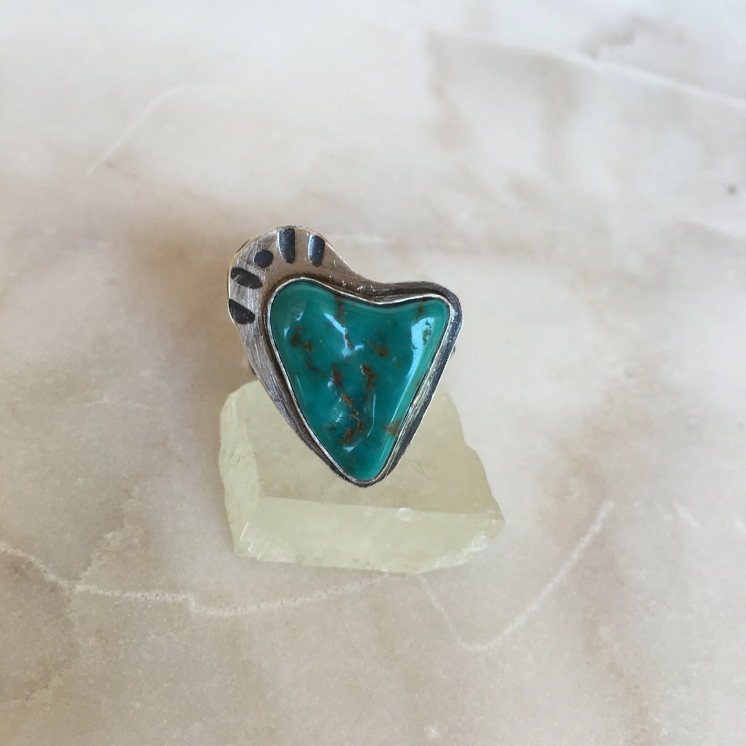 Bluebird Turquoise Heart Ring