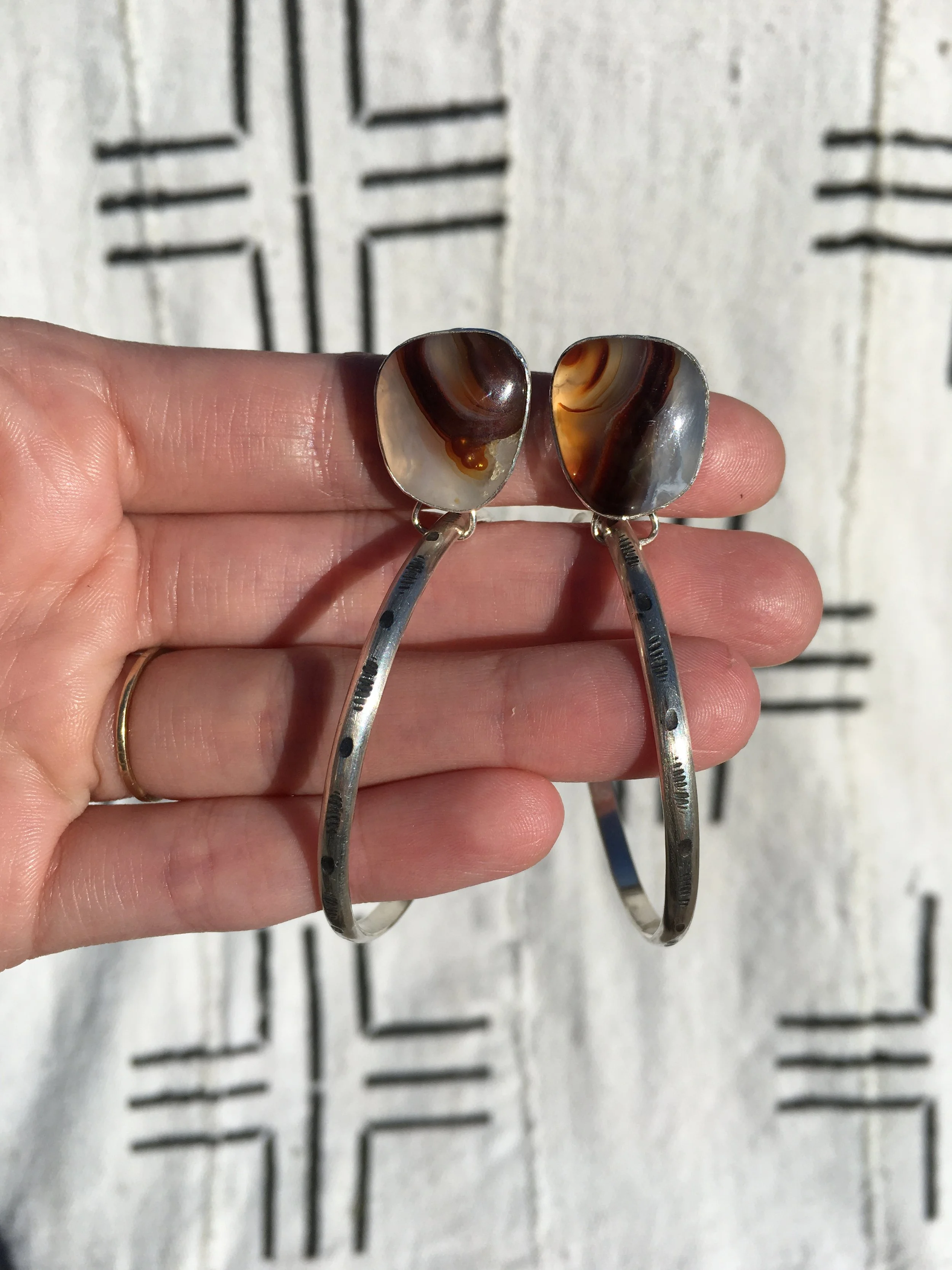 Agate Agave Hoops - DESERT DUSK COLLECTION