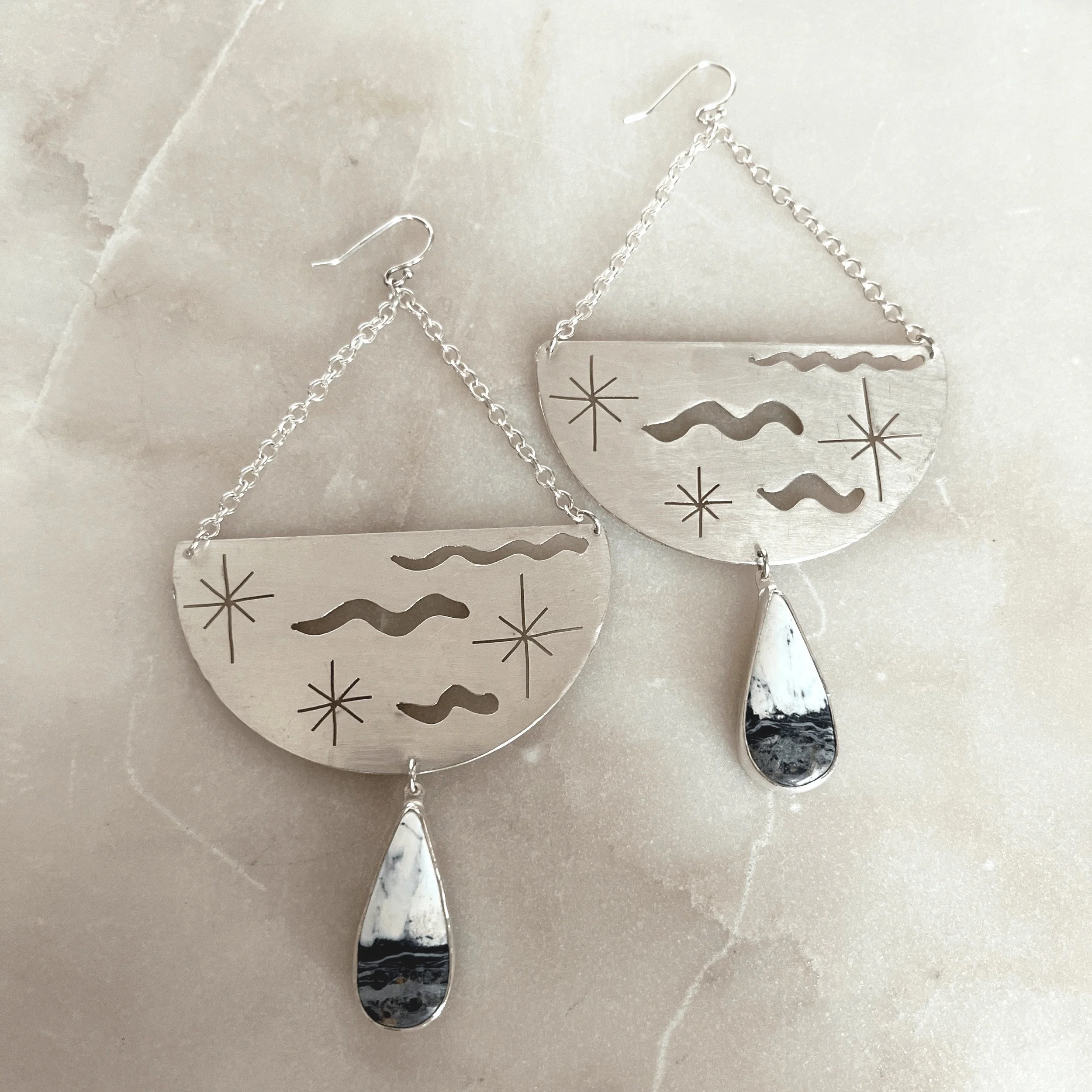 Night Sky Dangle Earrings