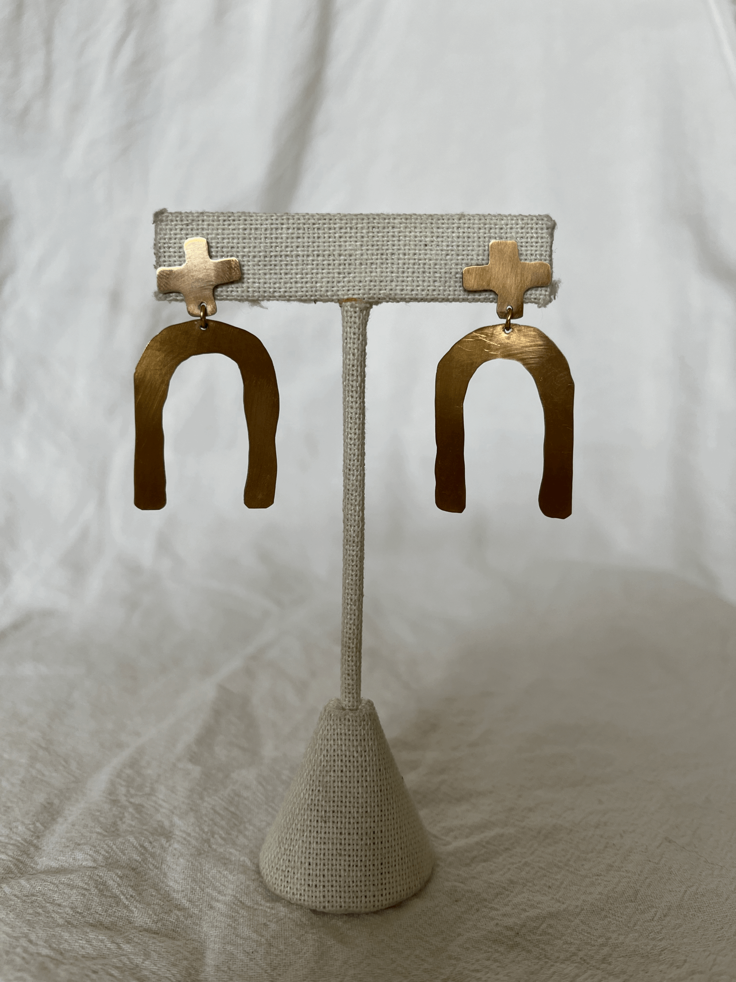Iglesia Earrings in Brass