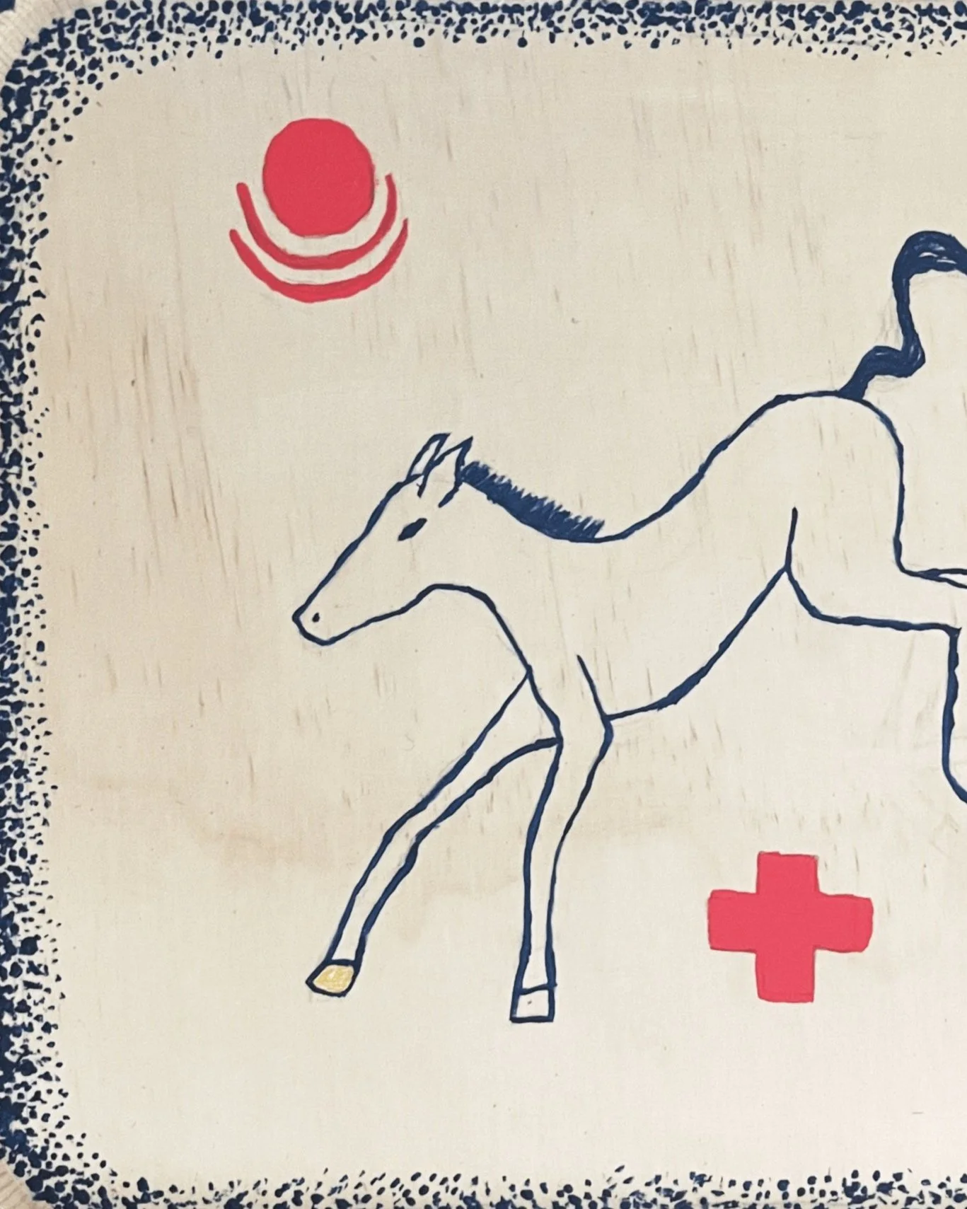 ''Imma leave you to it'' Horse Painting on Wood