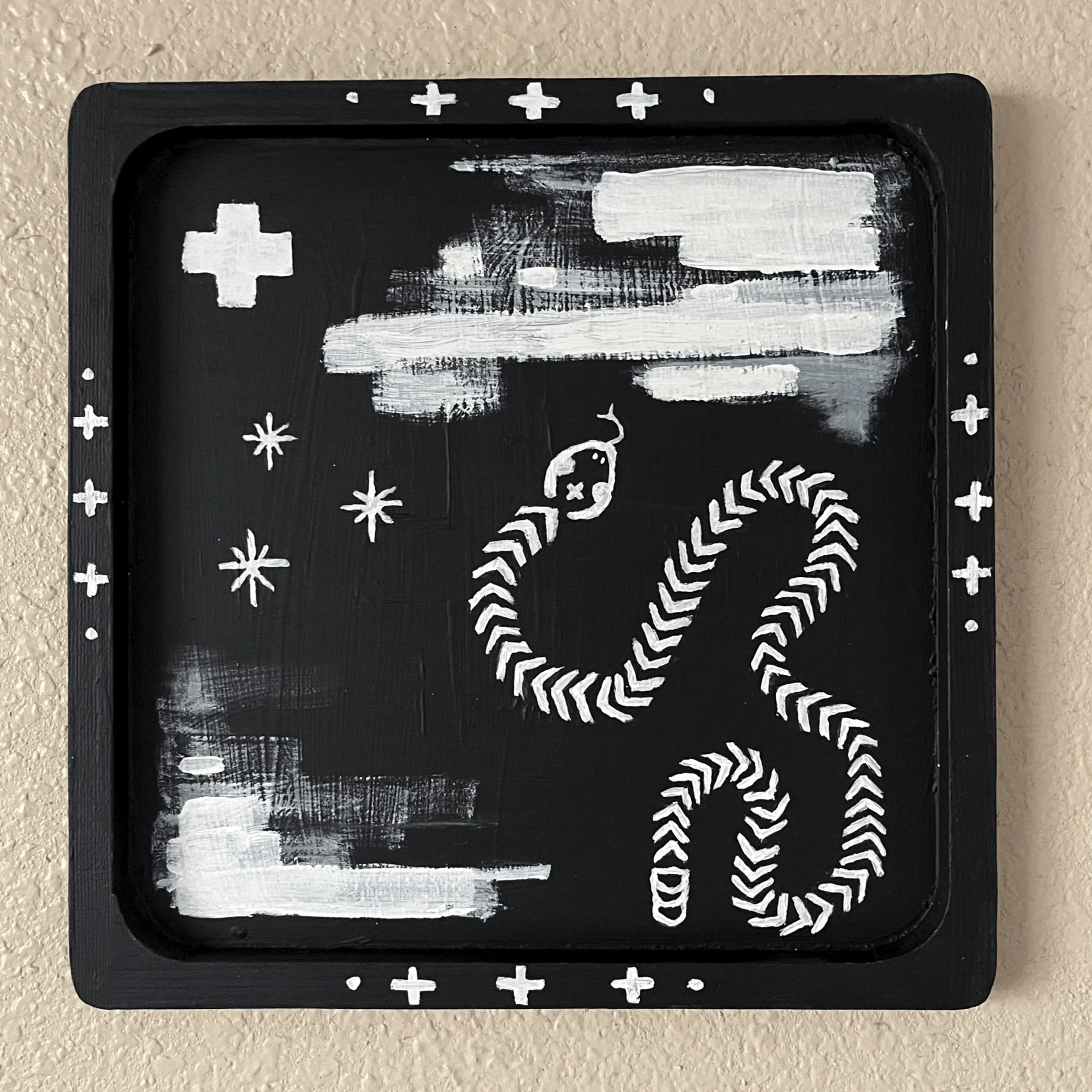 "Sky Snake" Painting on Wood