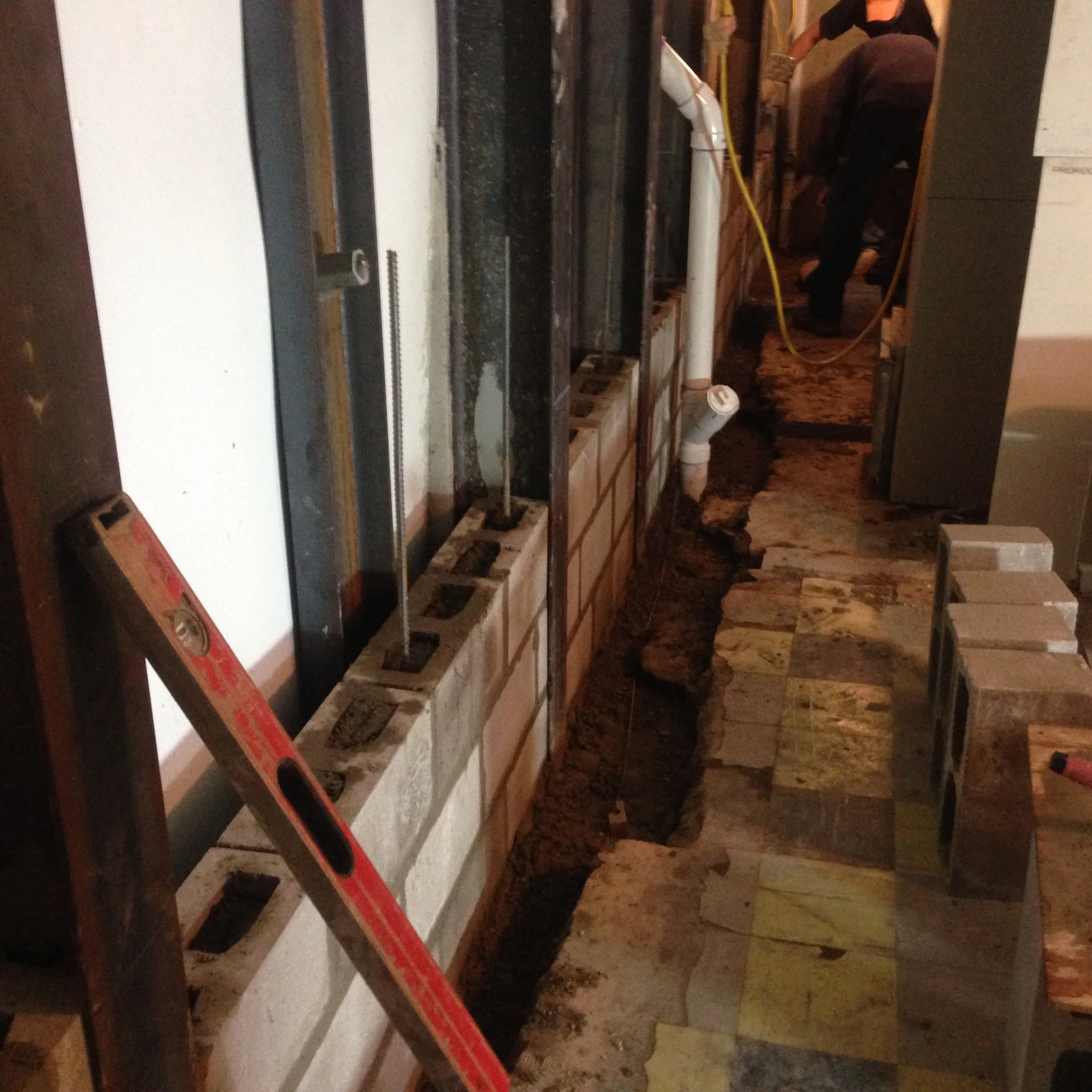 Extreme reinforcement of basement wall