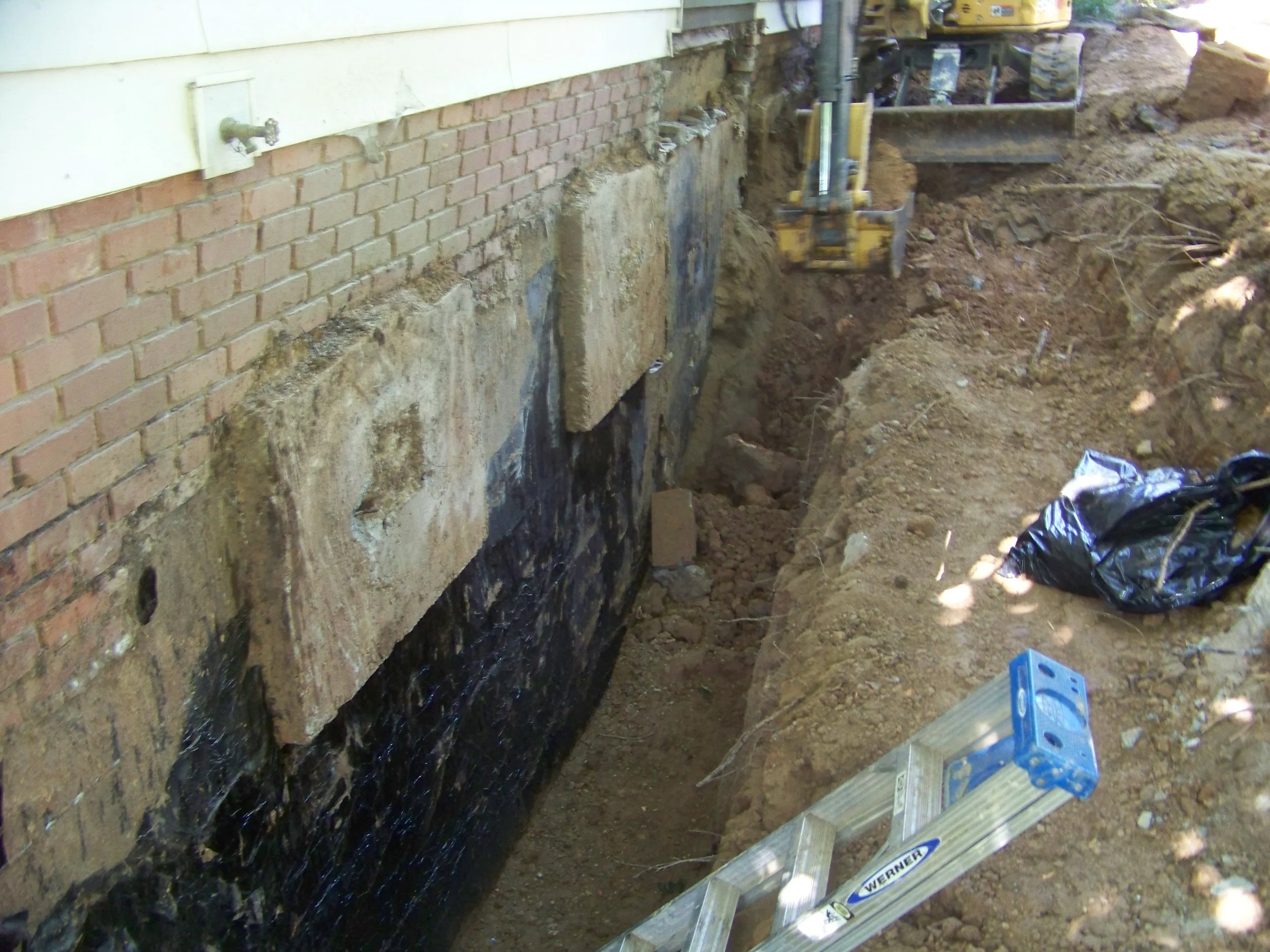Basement wall that was almost beyond repair