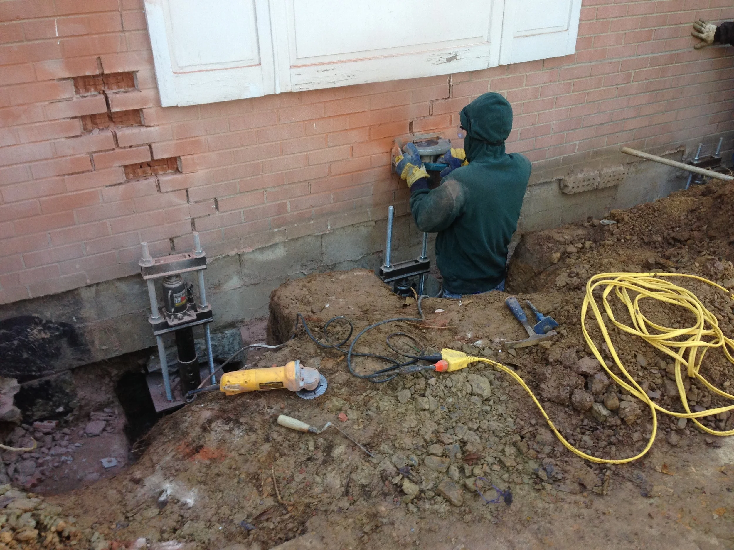 Brick work after foundation repair