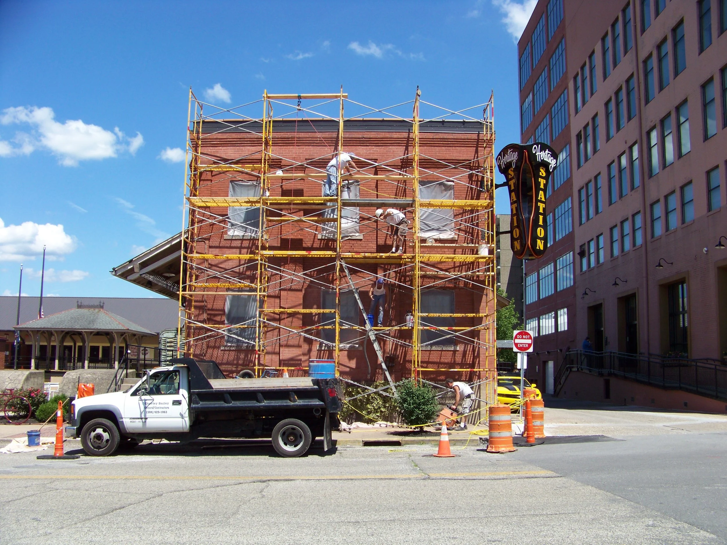 Tuck point and seal at Heritage Station 