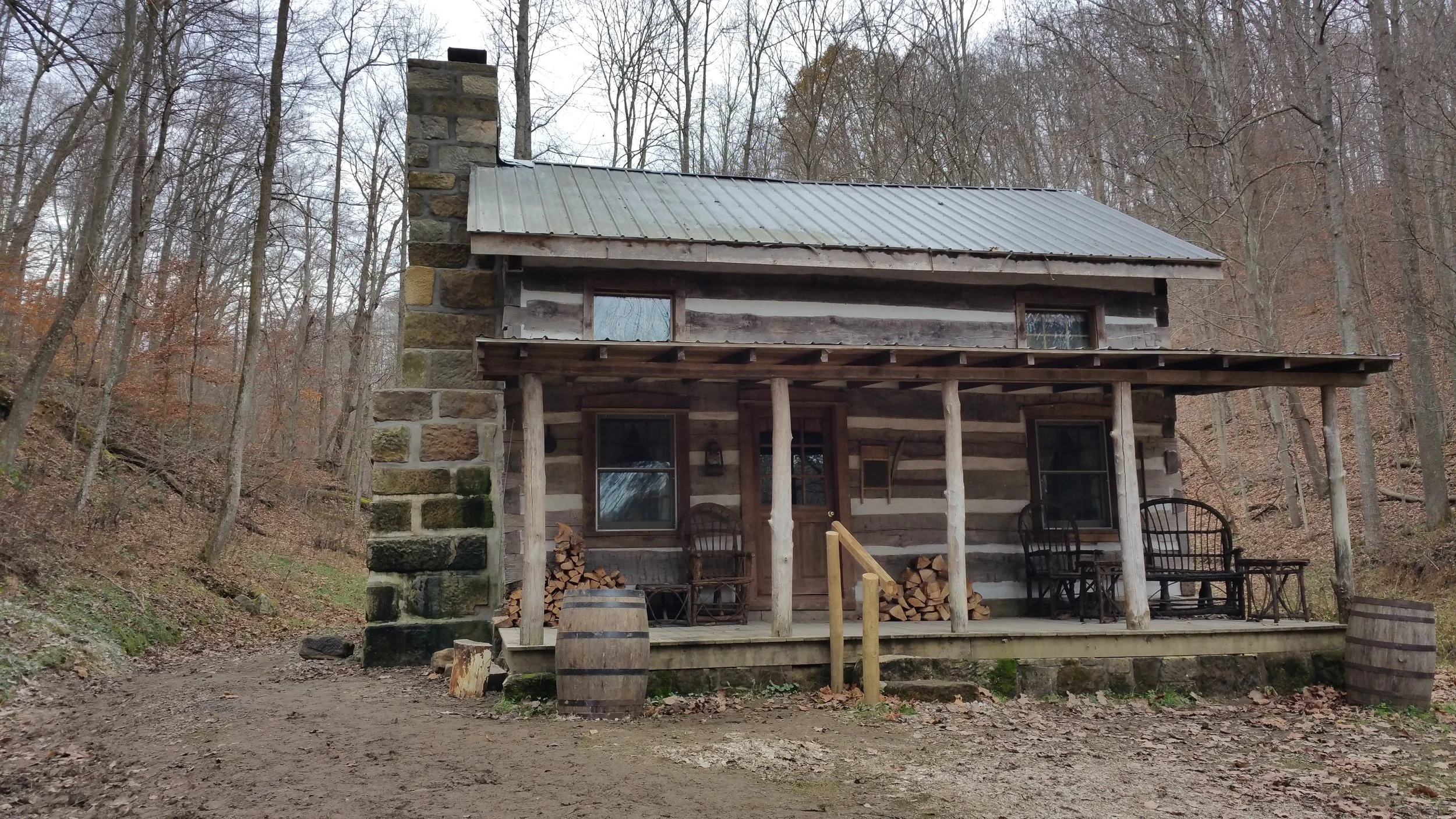 Stone chimney completed at Heritage Farm