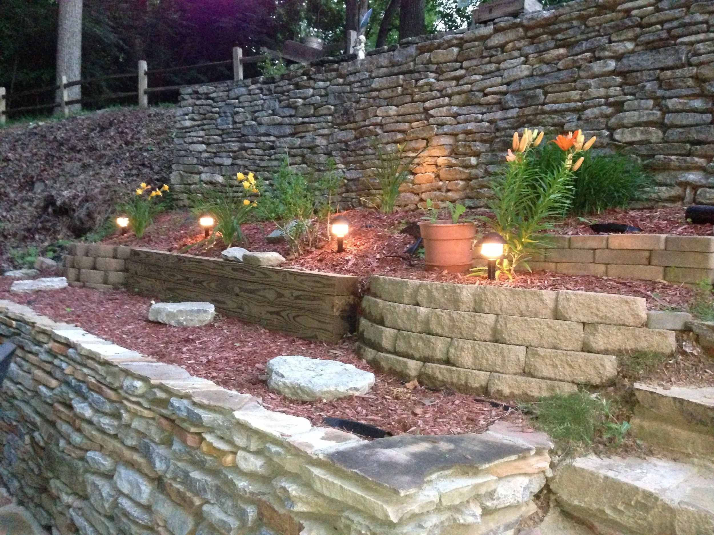 Terraced stone walls Huntgtinton WV
