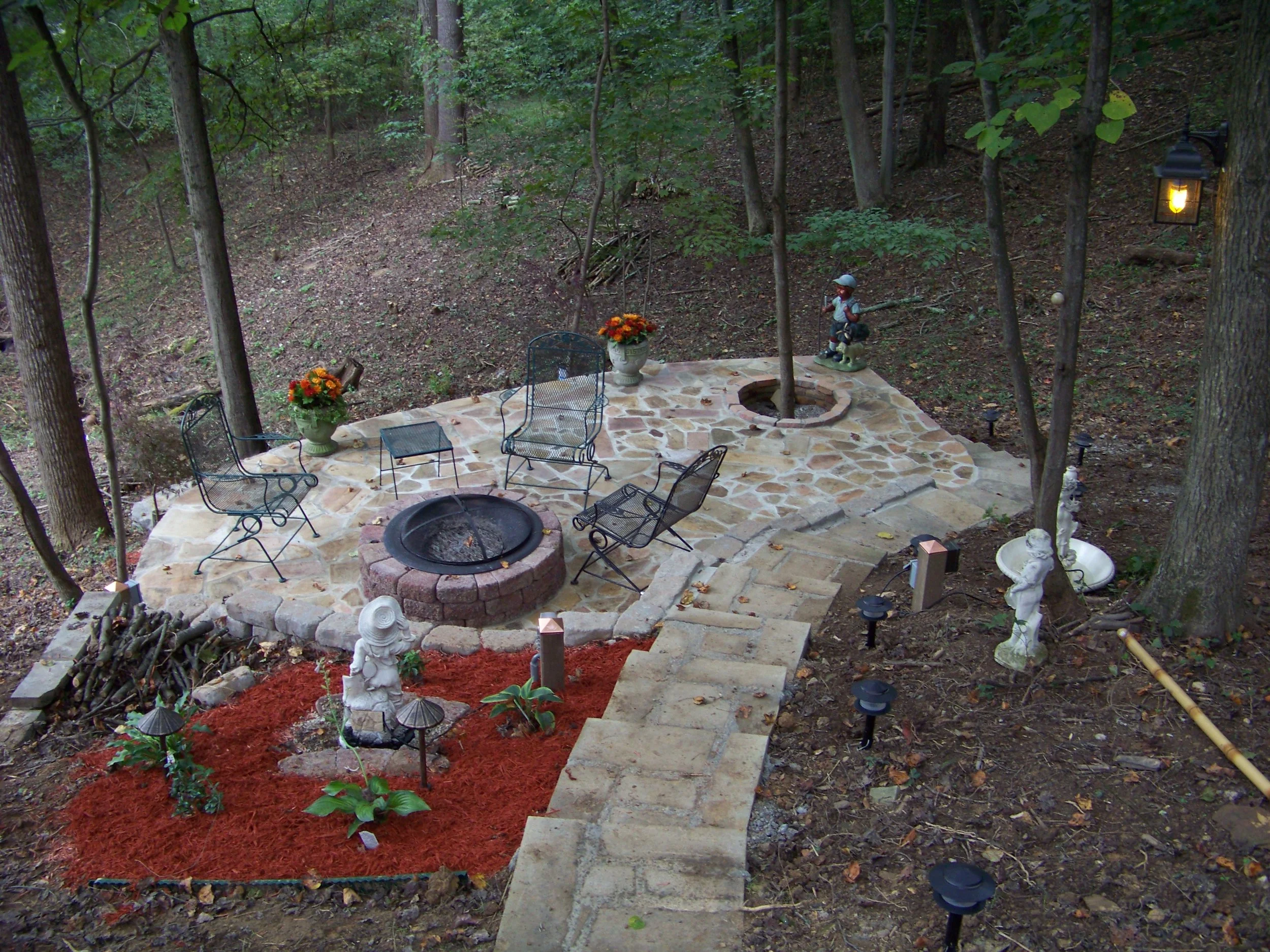 Flagstone patio and fire pit Huntington WV