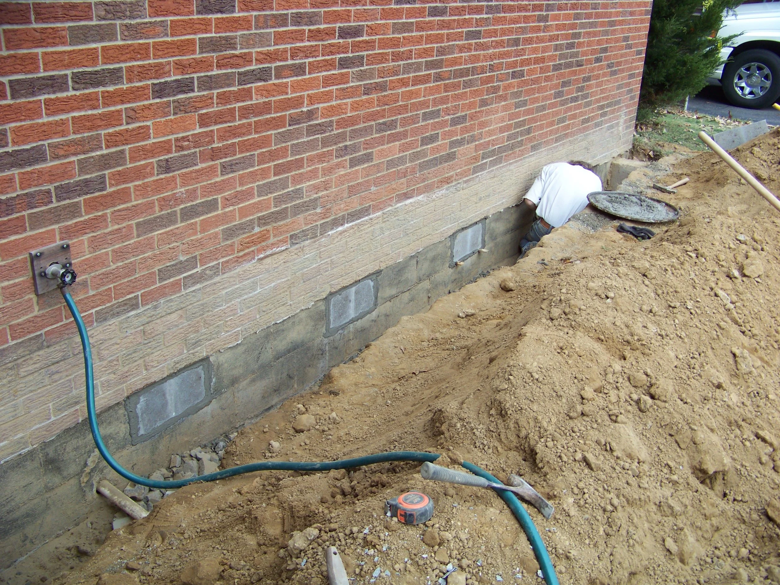 completed retrofit, foundation repair, Huntington WV