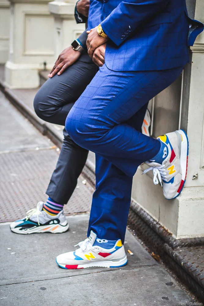 Triple S... Suits, Socks & Sneakers!