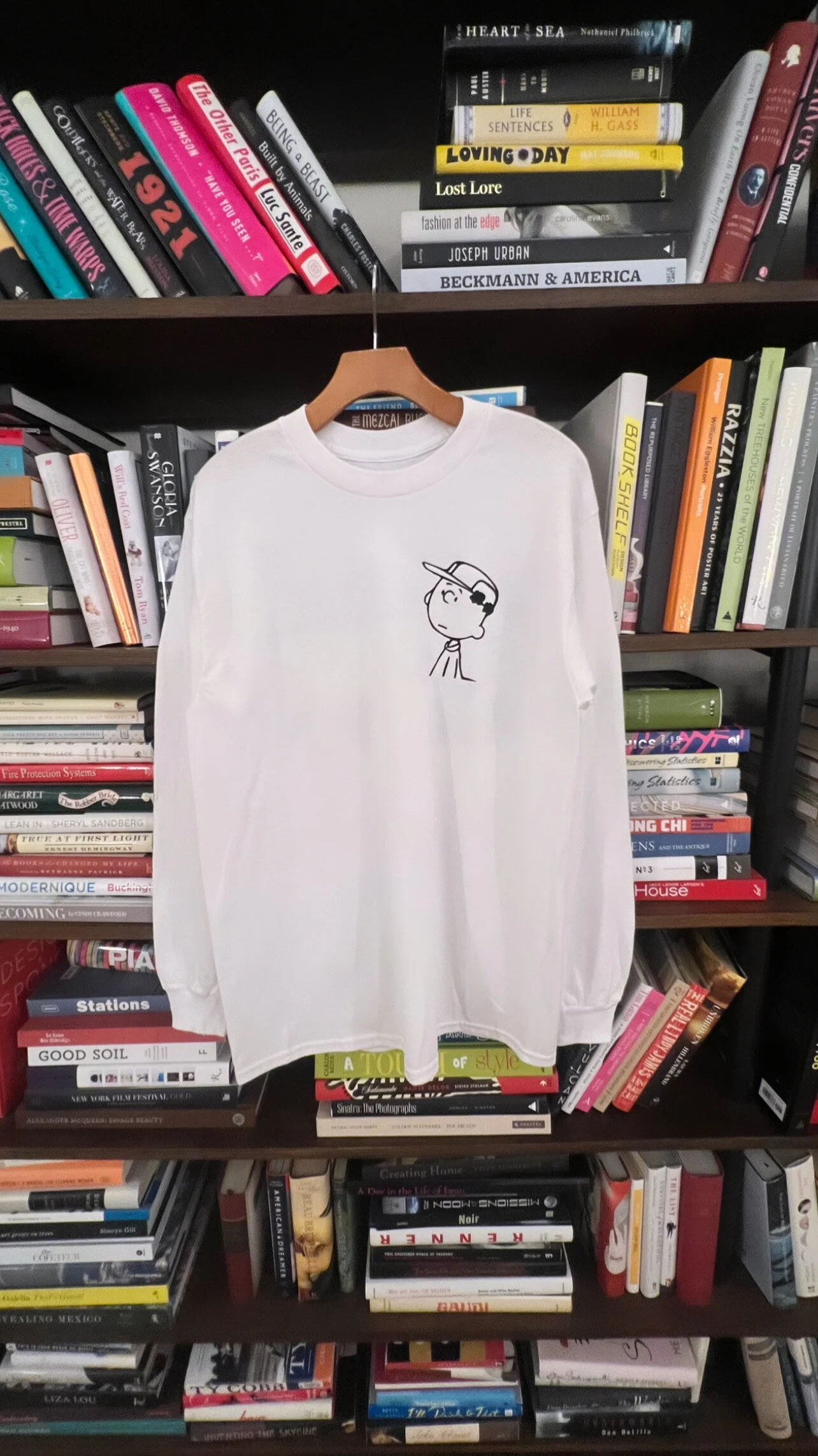 Paper Bag Brown Long Sleeve Tee "White"