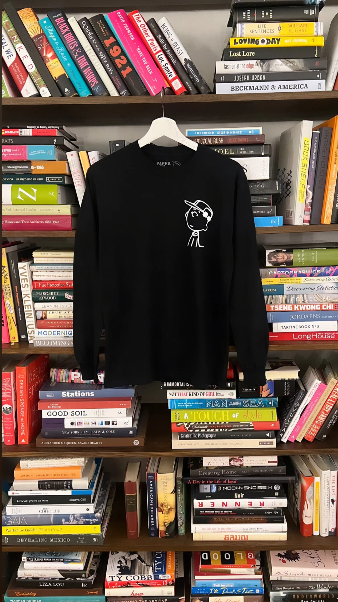 Paper Bag Brown Long Sleeve Tee "Black"