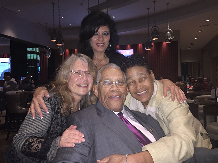 LA City Club, March 3, 2016. Lyn Goldfarb, Alison Sotomayor, former Los Angeles City Councilman David Cunningham Jr., and Phyllis Bradley.