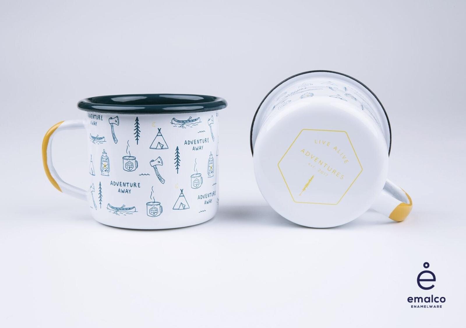 Enamel Mug design for Live Alive Adventures