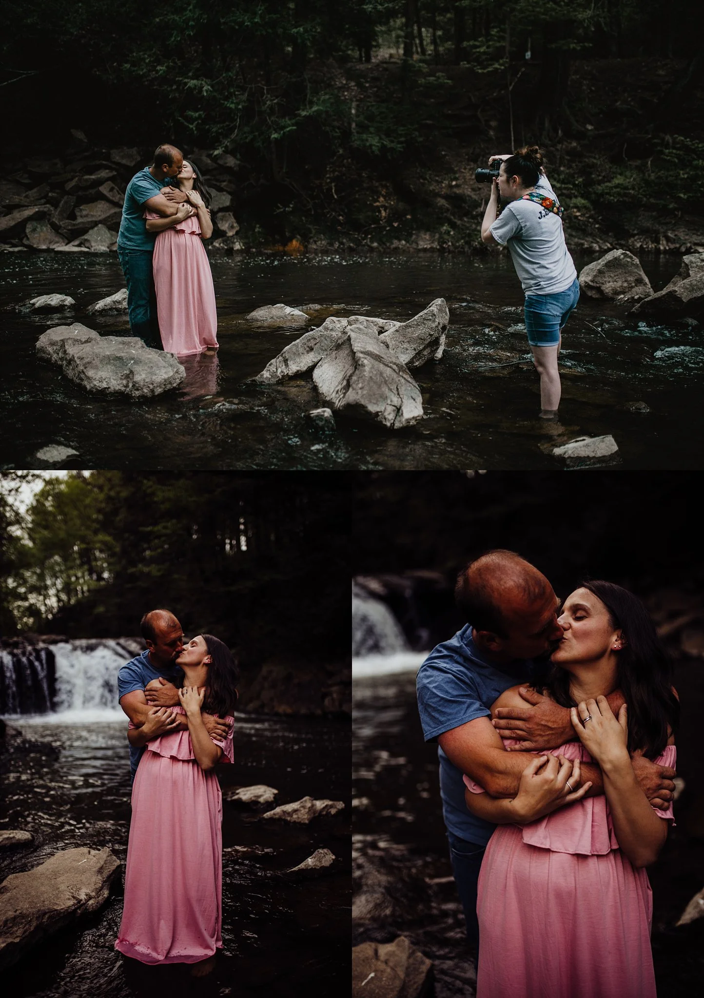 Top photo is courtesy of Garnet Dahlia Photography. Bottom two photos are my resulting images.