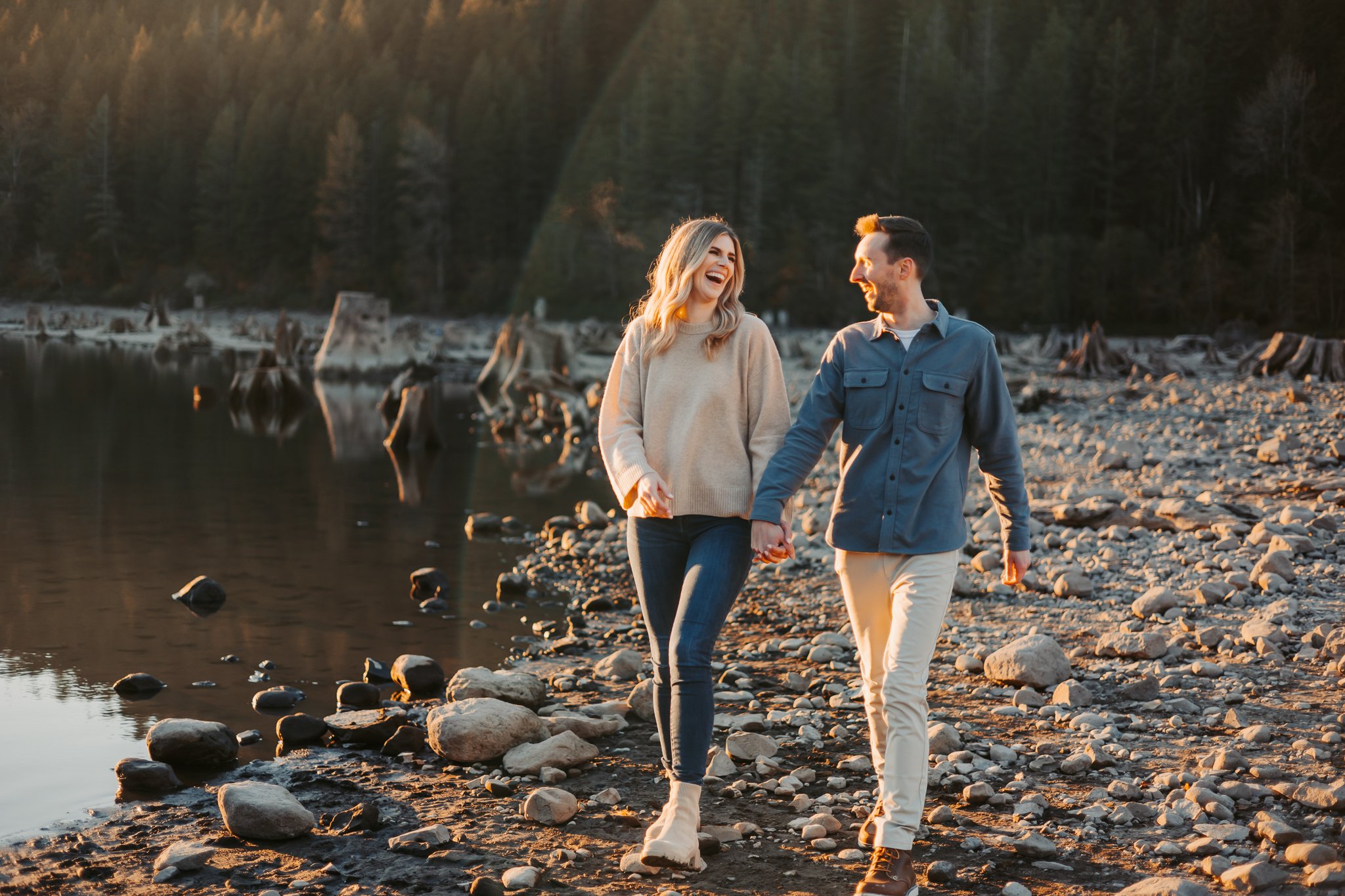 Fall Rattlesnake Lake Engagement Photos