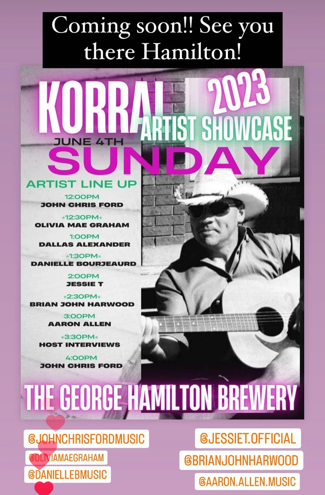 Korral Artist Showcase 2023 - The George Hamilton Brewery - Hamilton, ON 