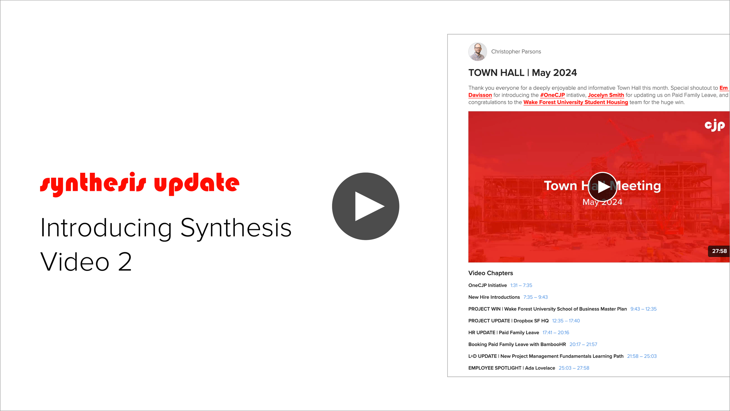 SYNTHESIS VIDEO 2 | Coming August 5th