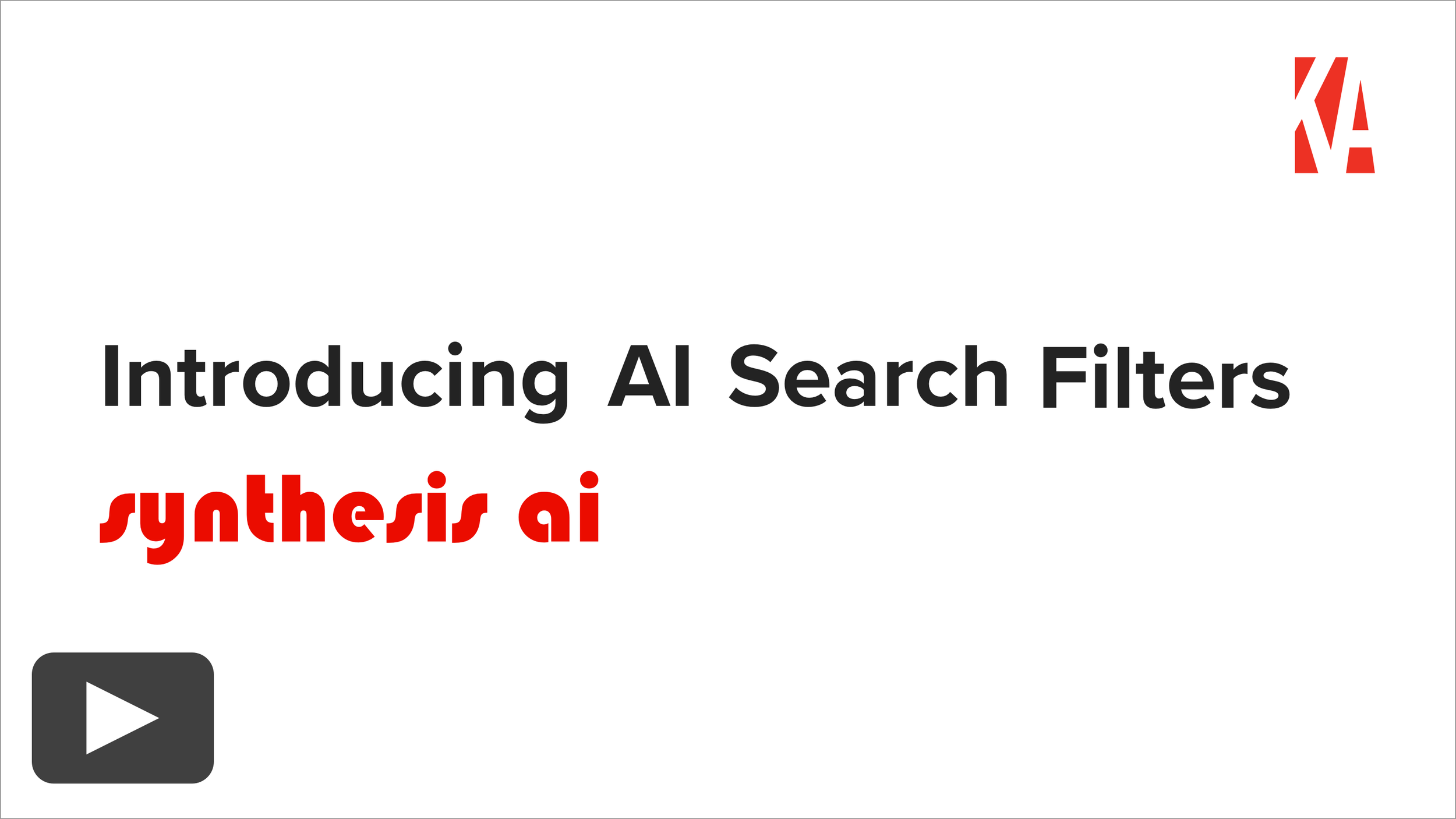 Introducing Synthesis AI Search Filters