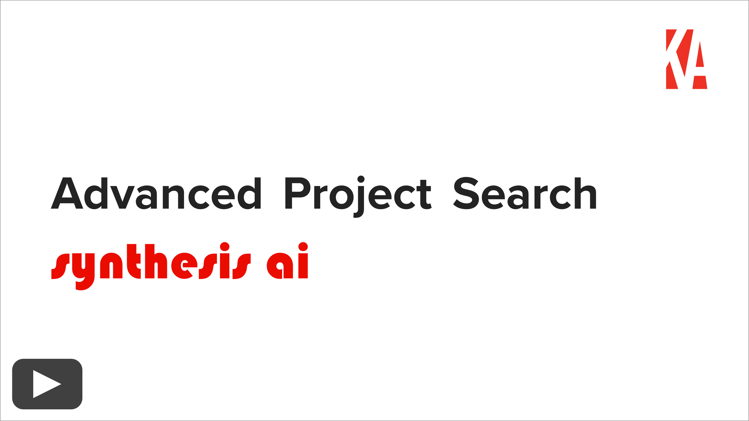 Introducing Advanced Project Search