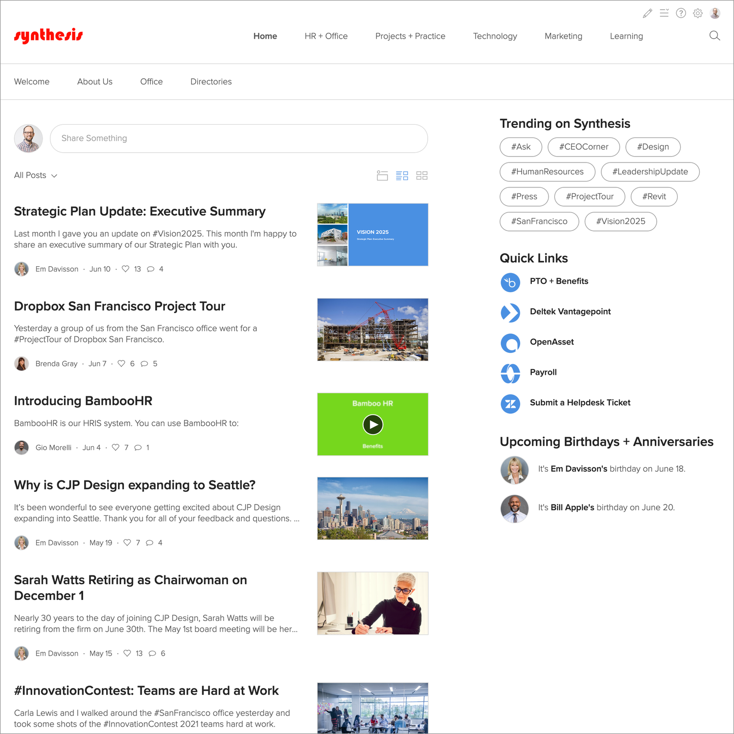 Synthesis: The Leading Intranet Solution for Architecture, Engineering ...