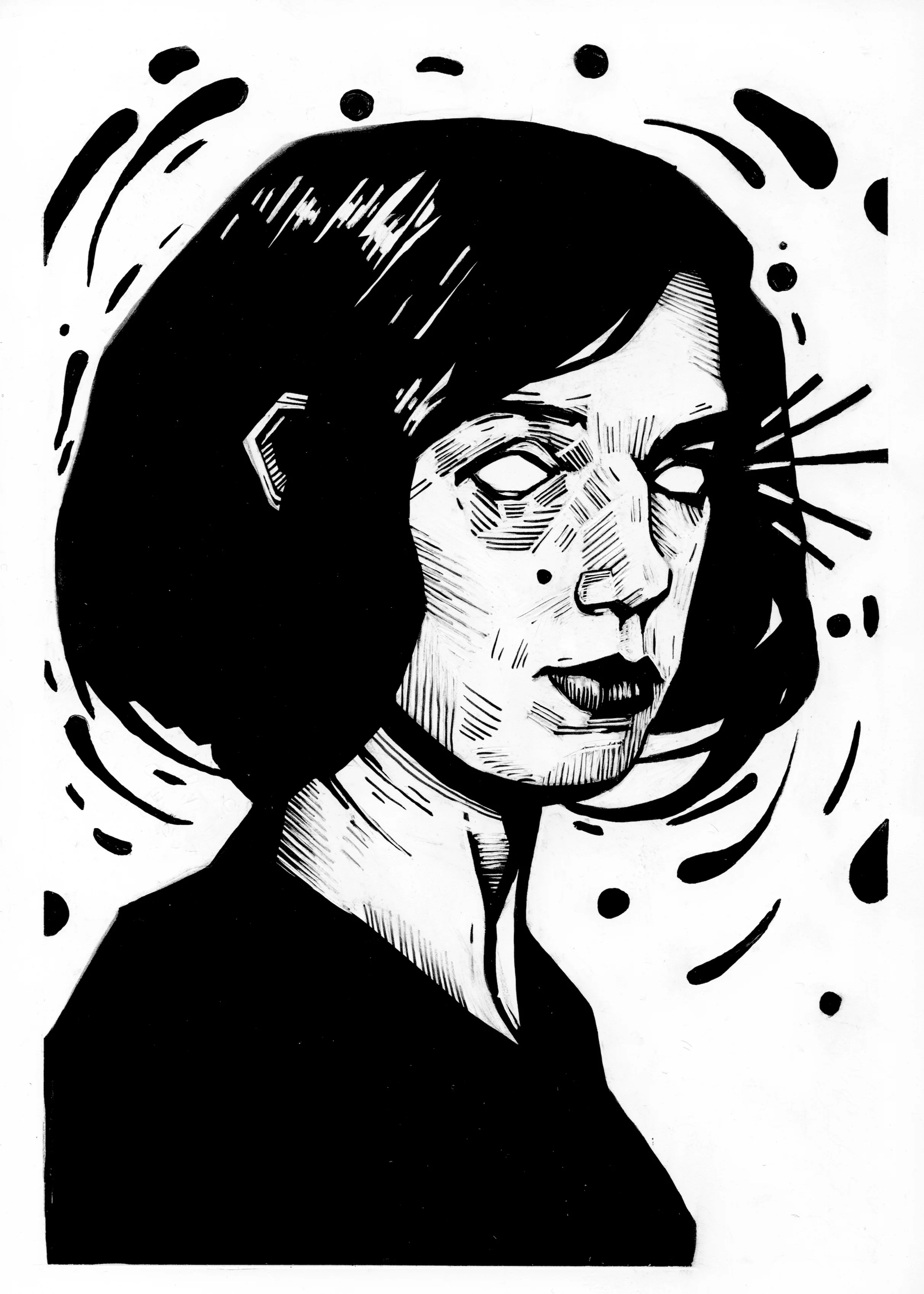 Untitled ink portrait
