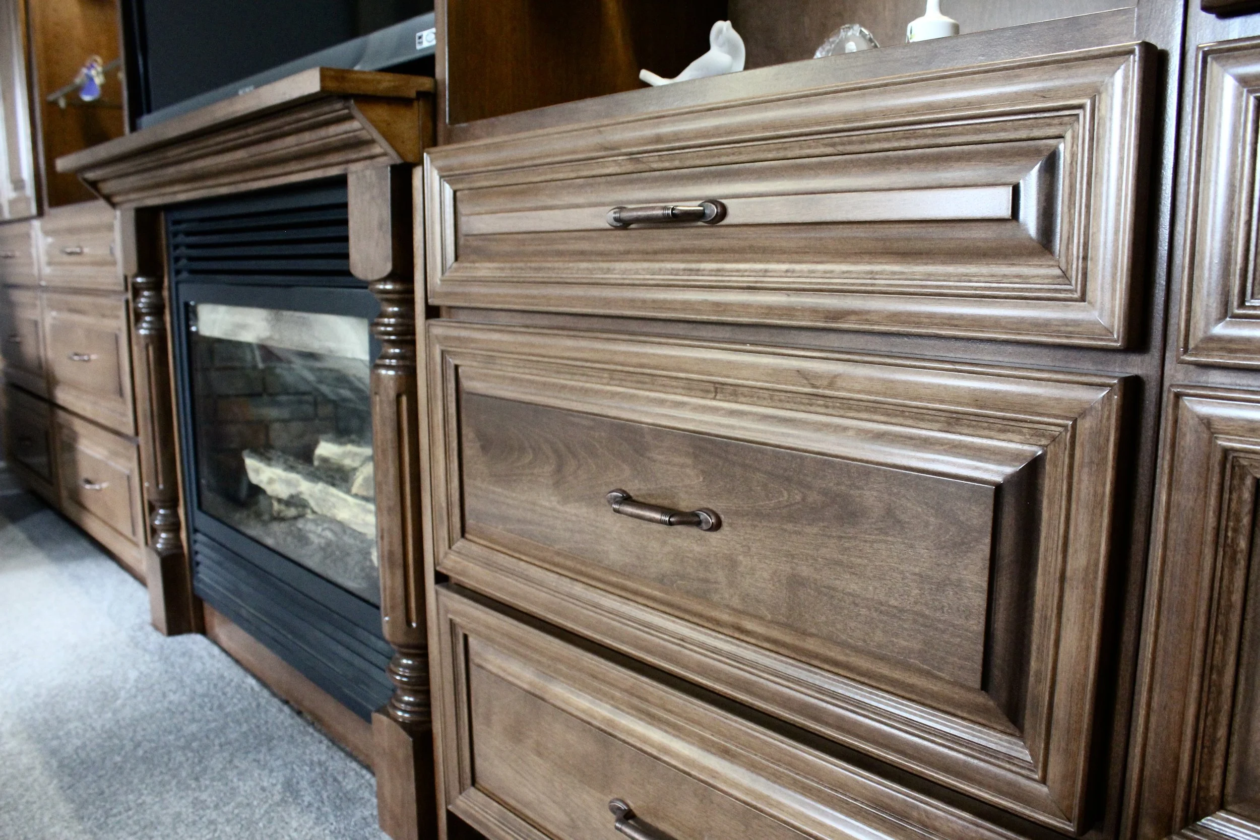 Wall Unit with Built in Fireplace