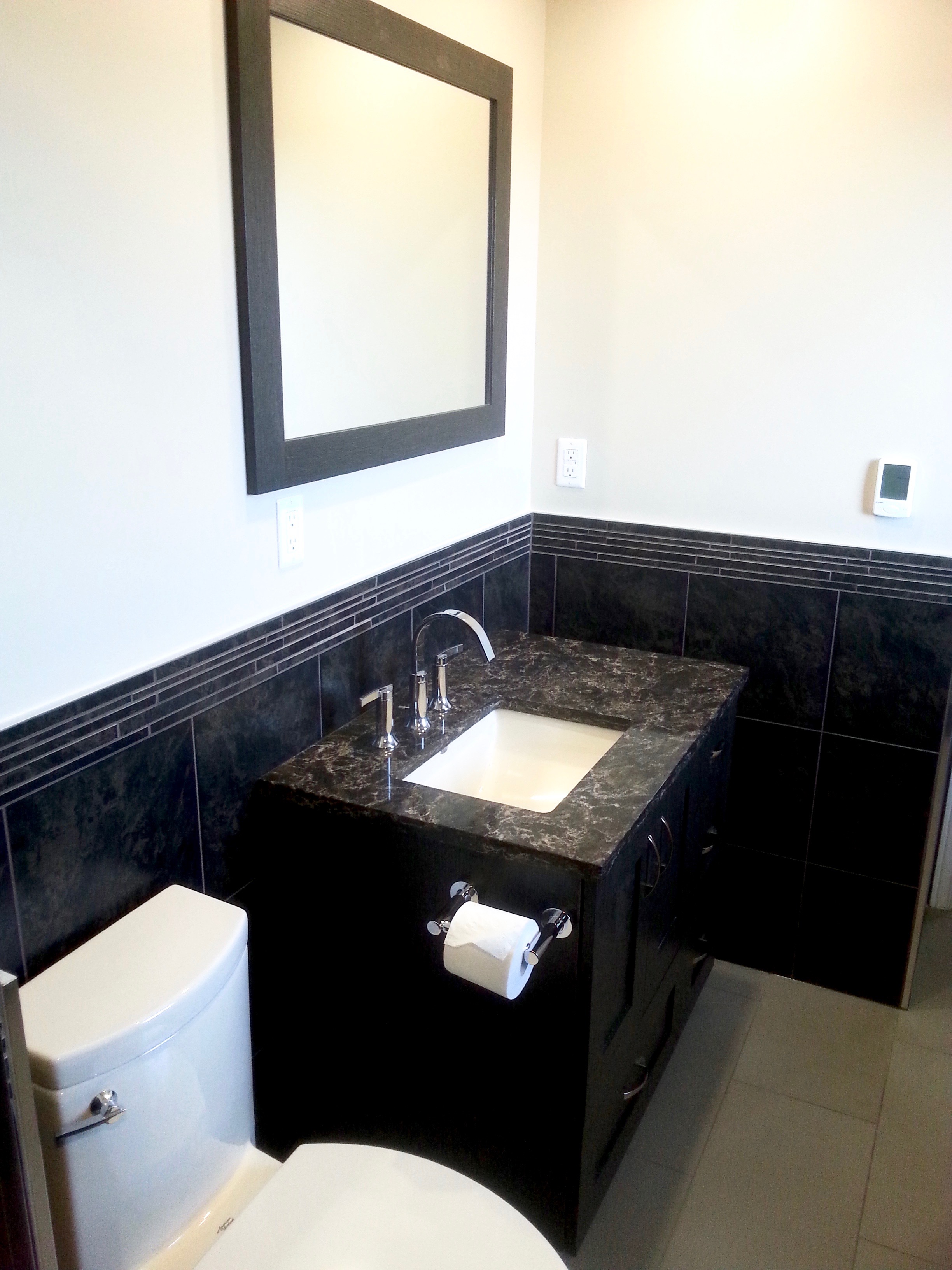 Customer vanity and wall tile