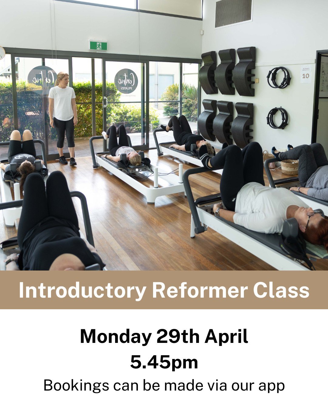 If you are interested in starting reformer classes however unable to make an intro session during the day, we have an evening introductory class available. Maximum of 6 people in the class, our instructor will explain the Pilates method and show you 