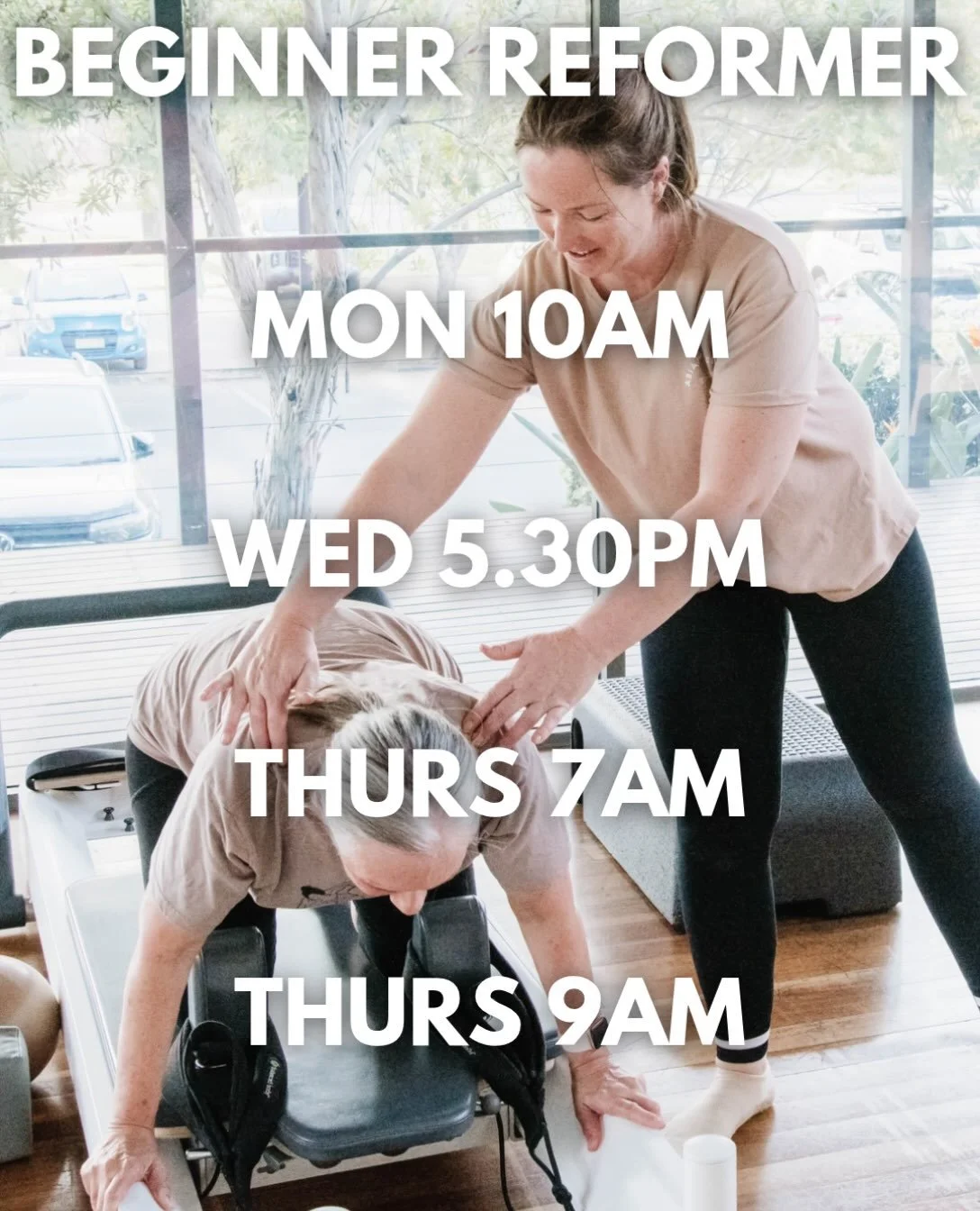 Beginner Reformer Classes - Level 1 

A class suitable for people wanting a lower level reformer class and beginners. The classes focuses on building core strength, improving posture, flexibility and balance through controlled movements and breathing
