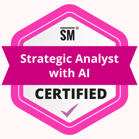 Logo Strategic Analyst certified by Scrum Mexico