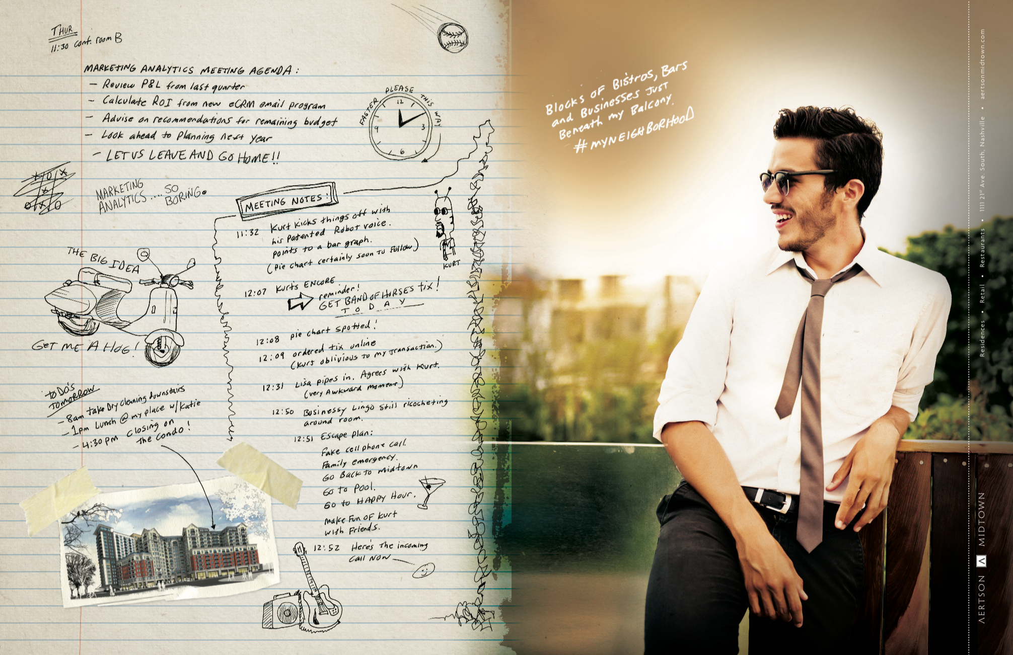 Print ad from the pre-opening campaign