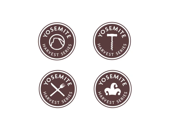  Logos for a three part series composed of celebrity chefs dinners, wine tasting events and a legendary once a year dinner theatre. And one logo to rule them all. 