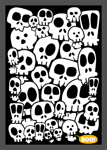 5x7 Halloween Skull matte print (BOO!)