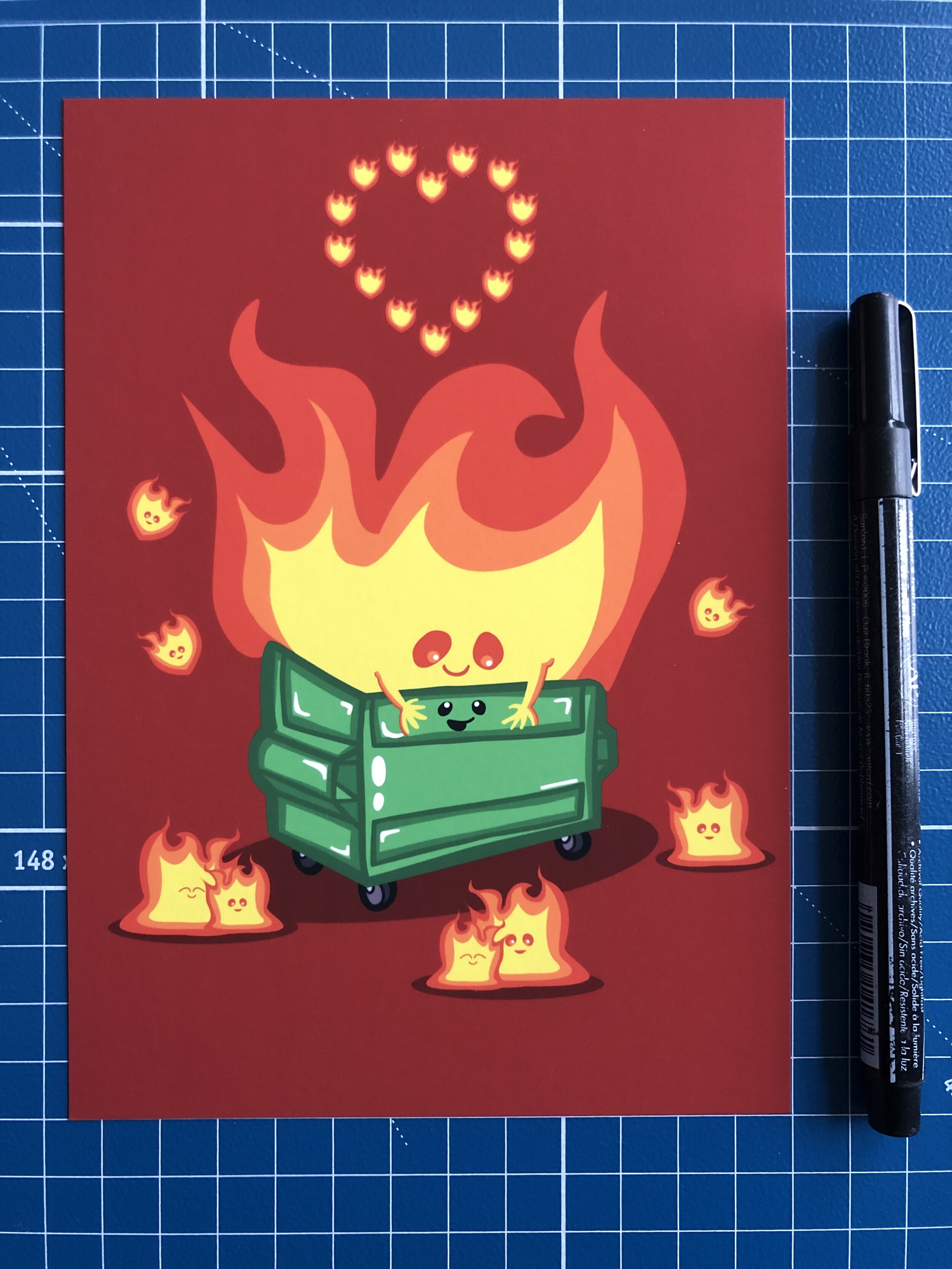 Dumpster Fire Valentines Day print