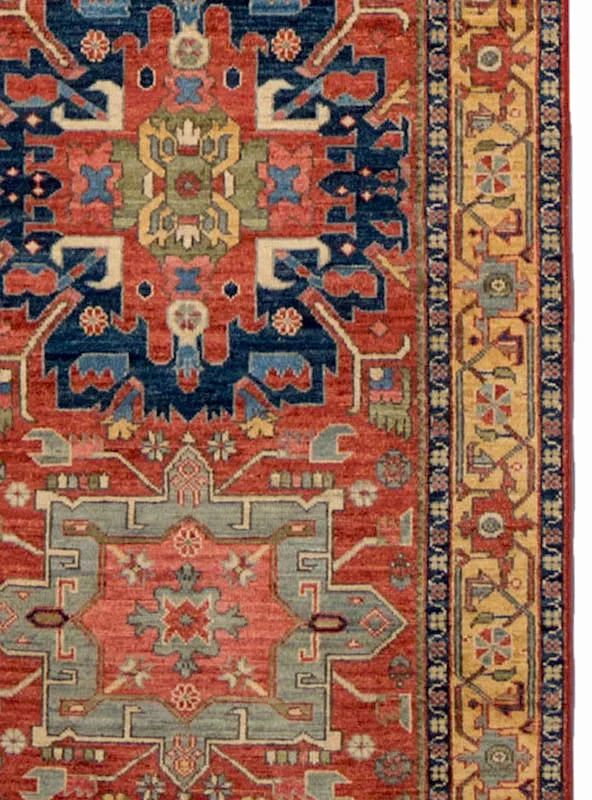 Hand knotted in northern Afghanistan by Hazara women in a cottage industry setting using handspun vegetable dyed Ghazni wool on upright looms. Kebabian’s rugs and carpets from these families are some of the finest examples of classic tribal and village designs due to the weavers’ commitment to continuing the integrity of the original carpets. This requires the use of authentic materials, proper weaving and finishing. The end results are recreations that have “soul” and where the human touch is self-evident.