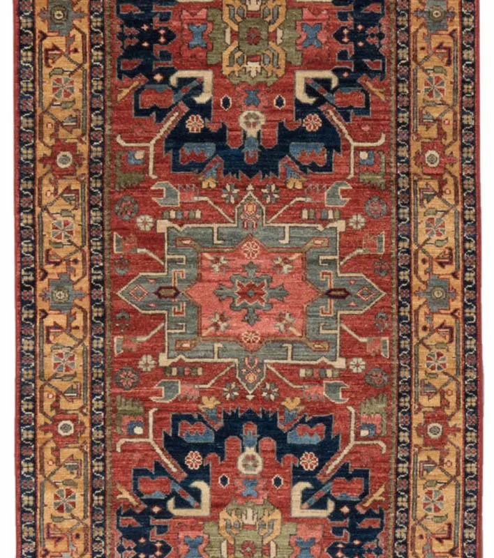 Hand knotted in northern Afghanistan by Hazara women in a cottage industry setting using handspun vegetable dyed Ghazni wool on upright looms. Kebabian’s rugs and carpets from these families are some of the finest examples of classic tribal and village designs due to the weavers’ commitment to continuing the integrity of the original carpets. This requires the use of authentic materials, proper weaving and finishing. The end results are recreations that have “soul” and where the human touch is self-evident.