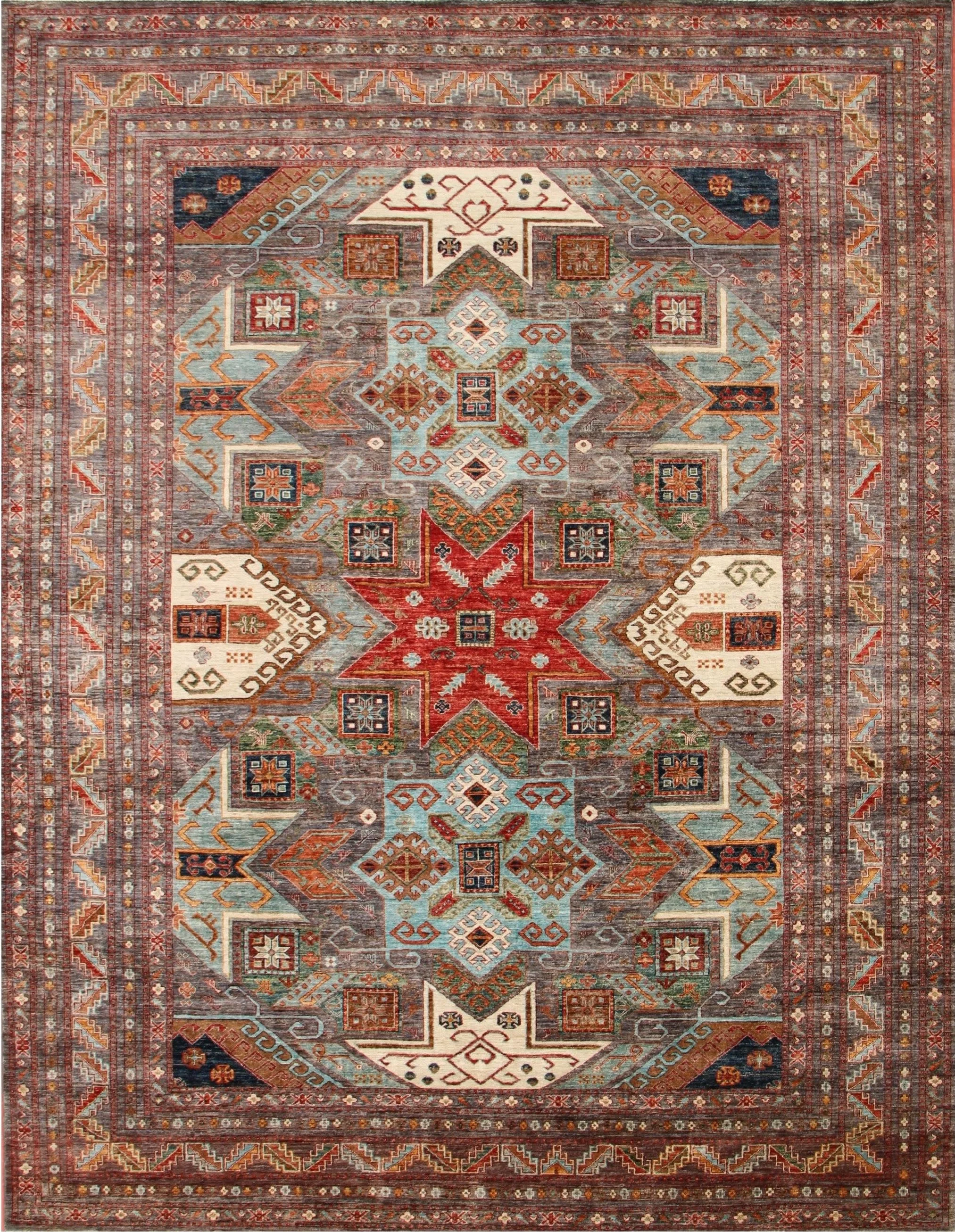 9'1"x12'6" Lesghi, Tribal