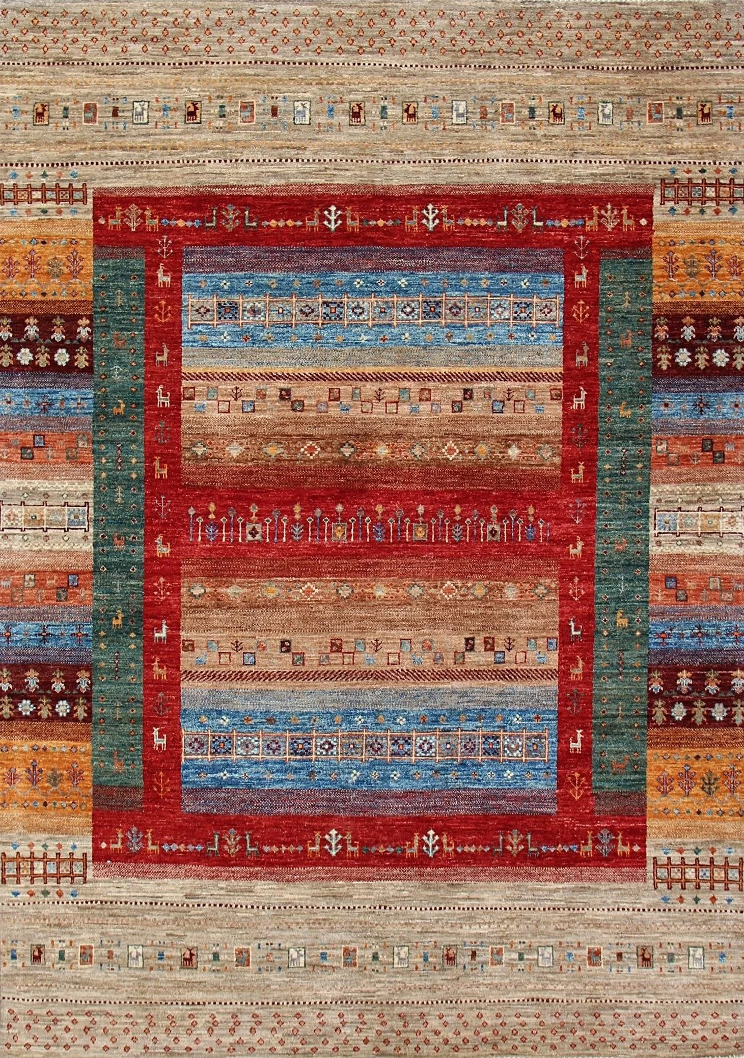 5'8"x8' Gabbeh, Tribal