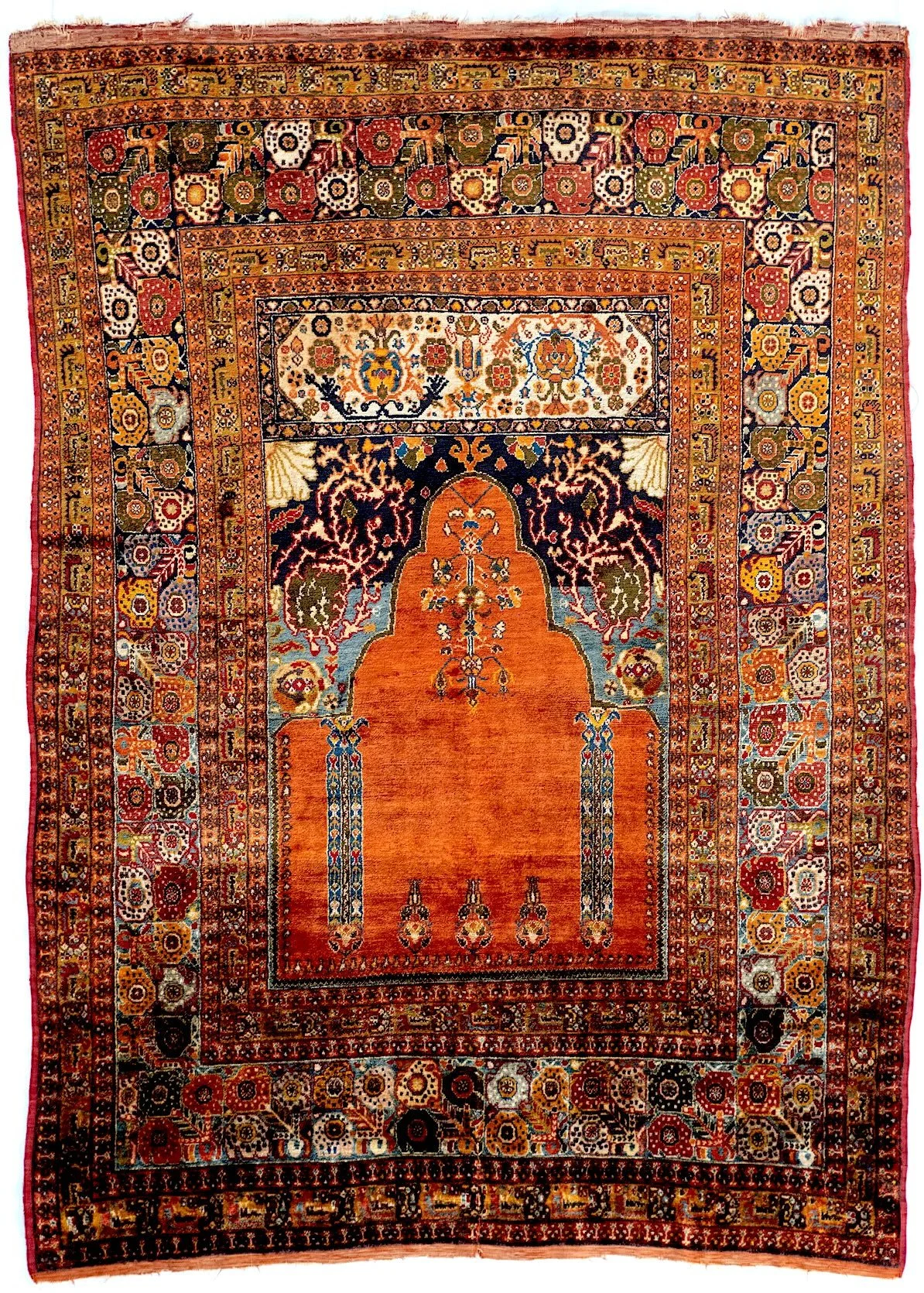 3'9"x5'4" Mehrab, Antique