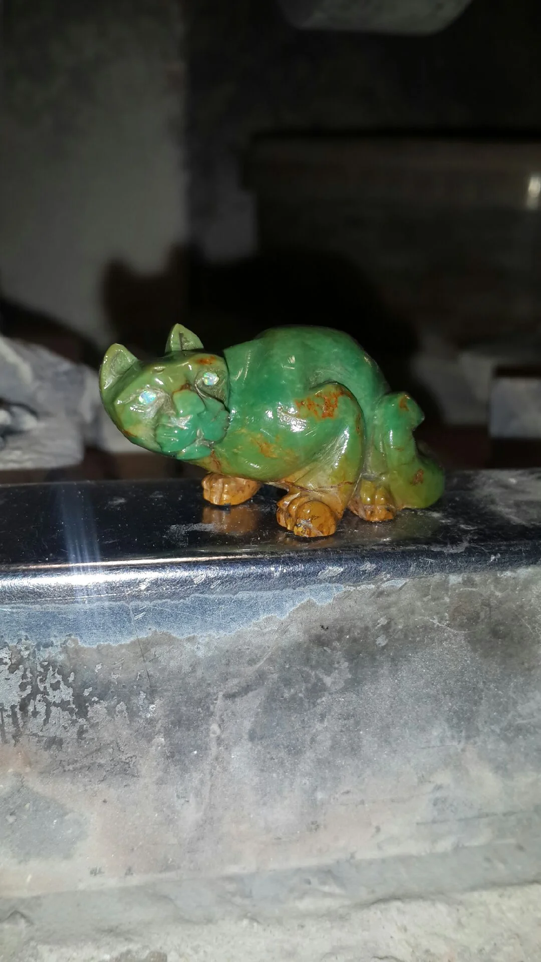 Turquoise Crouching Cougar