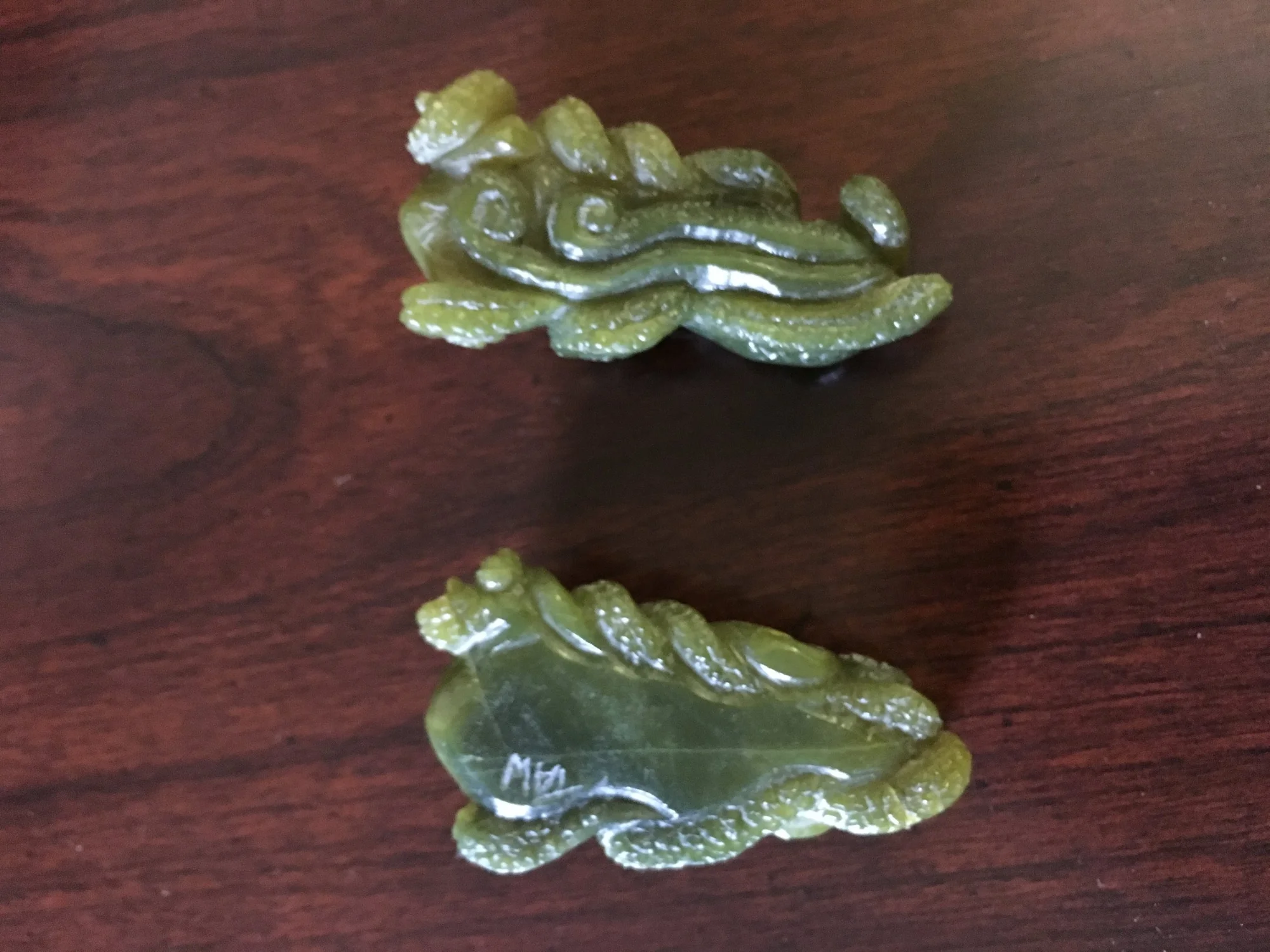 Back View of Green Serpentine Octopi