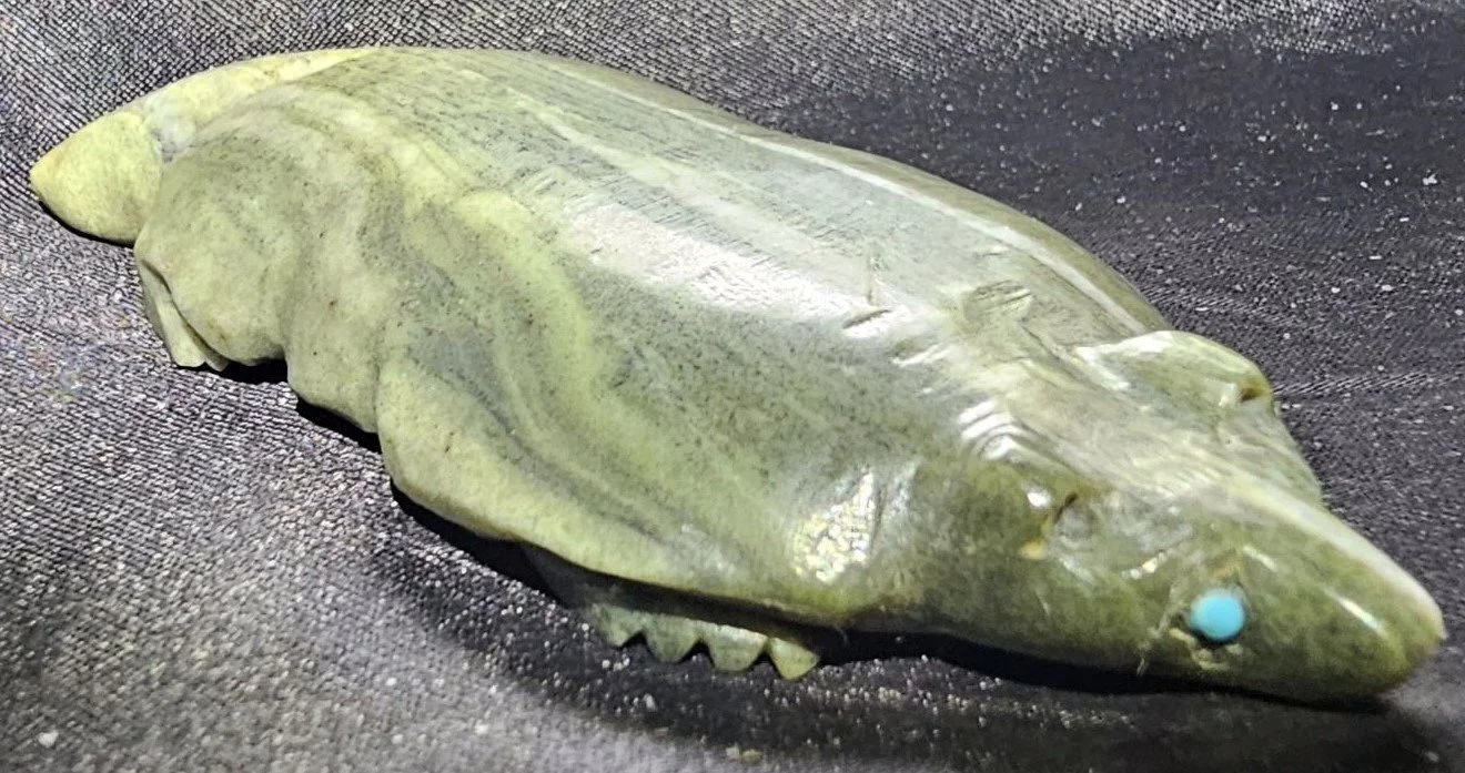 JW's Green Serpentine Badger with Kingman Turquoise eyes